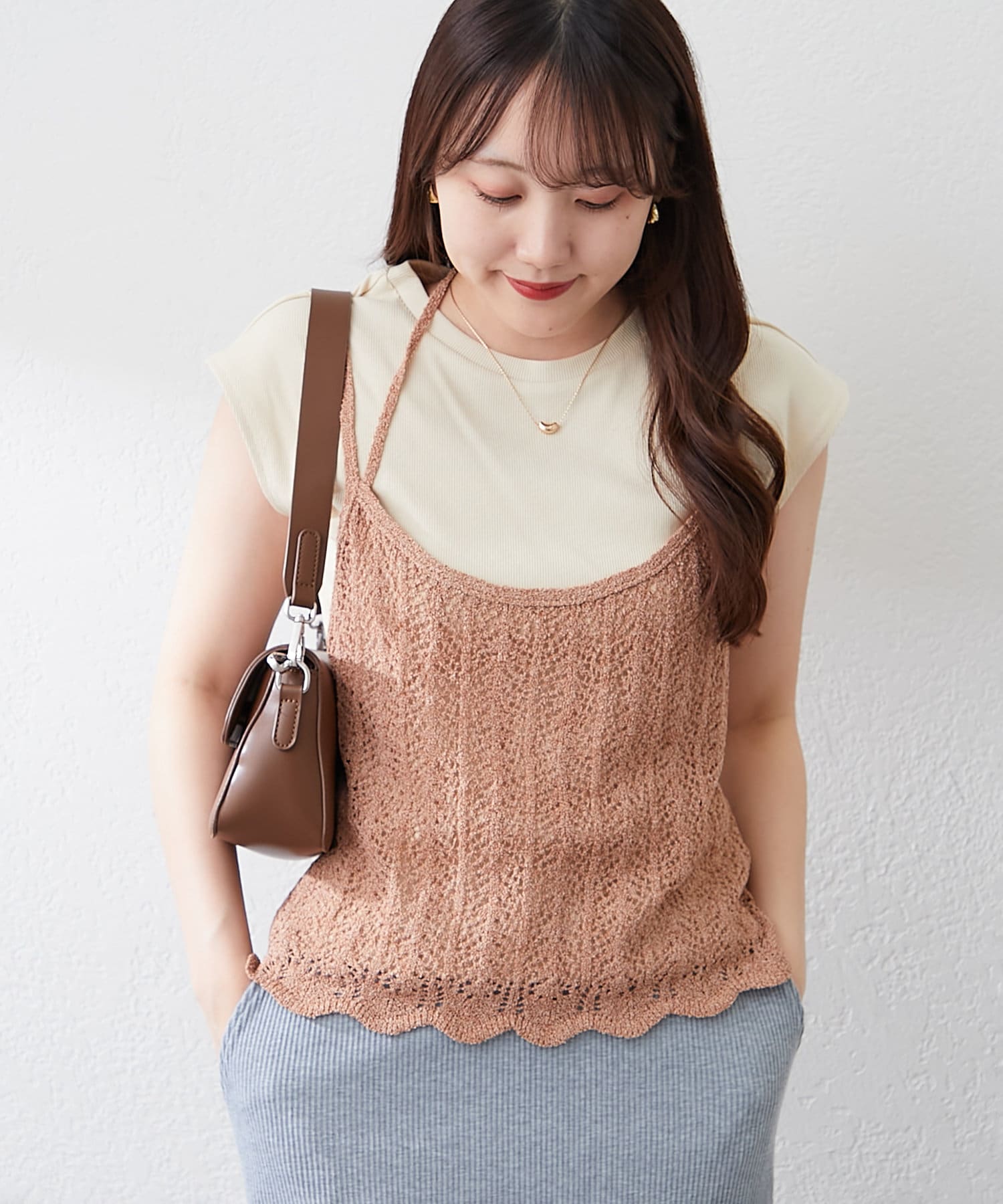 Remind me and forever(リマインドミーアンドフォーエバー) 【一枚でレイヤードコーデ】ドッキングフレンチT