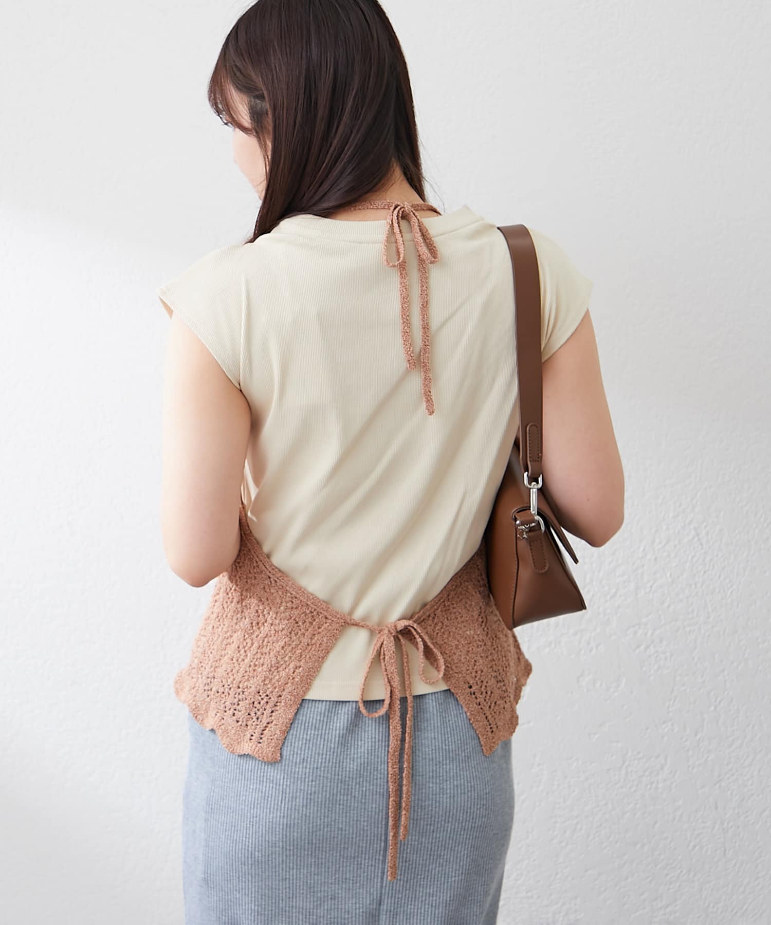 Remind me and forever(リマインドミーアンドフォーエバー) 【一枚でレイヤードコーデ】ドッキングフレンチT