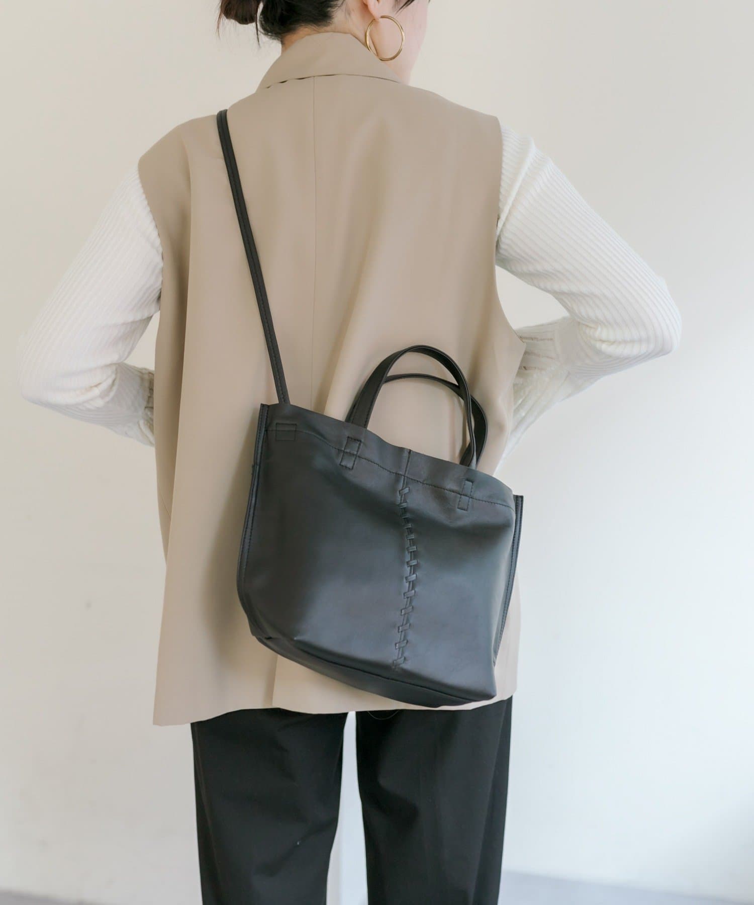 ear PAPILLONNER(イア パピヨネ) センターポイントトートバッグS《本革/軽量/2WAY》