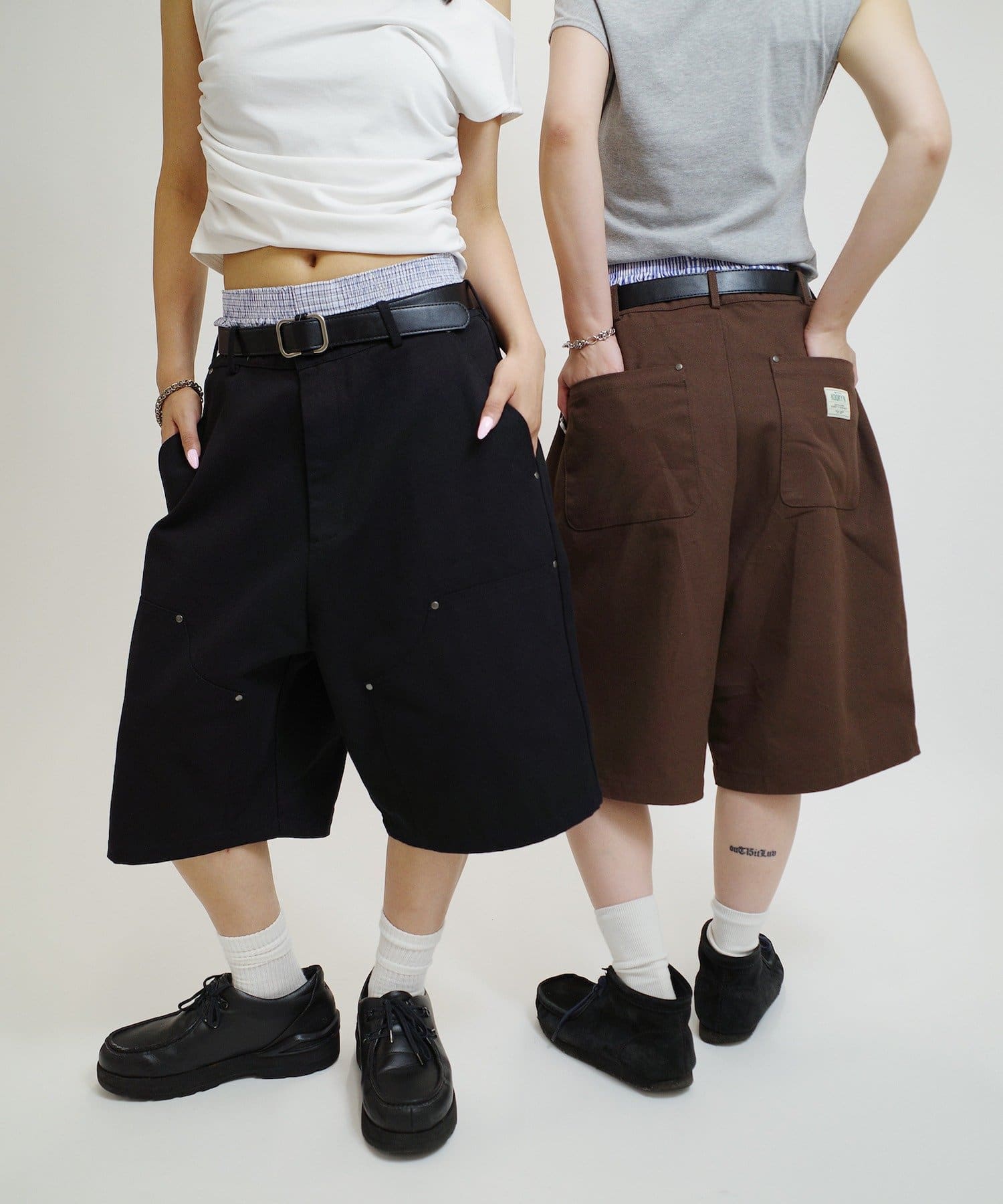WHO’S WHO gallery(フーズフーギャラリー) 【KOOKY'N/クーキー】 ダブルニーダックショートパンツ