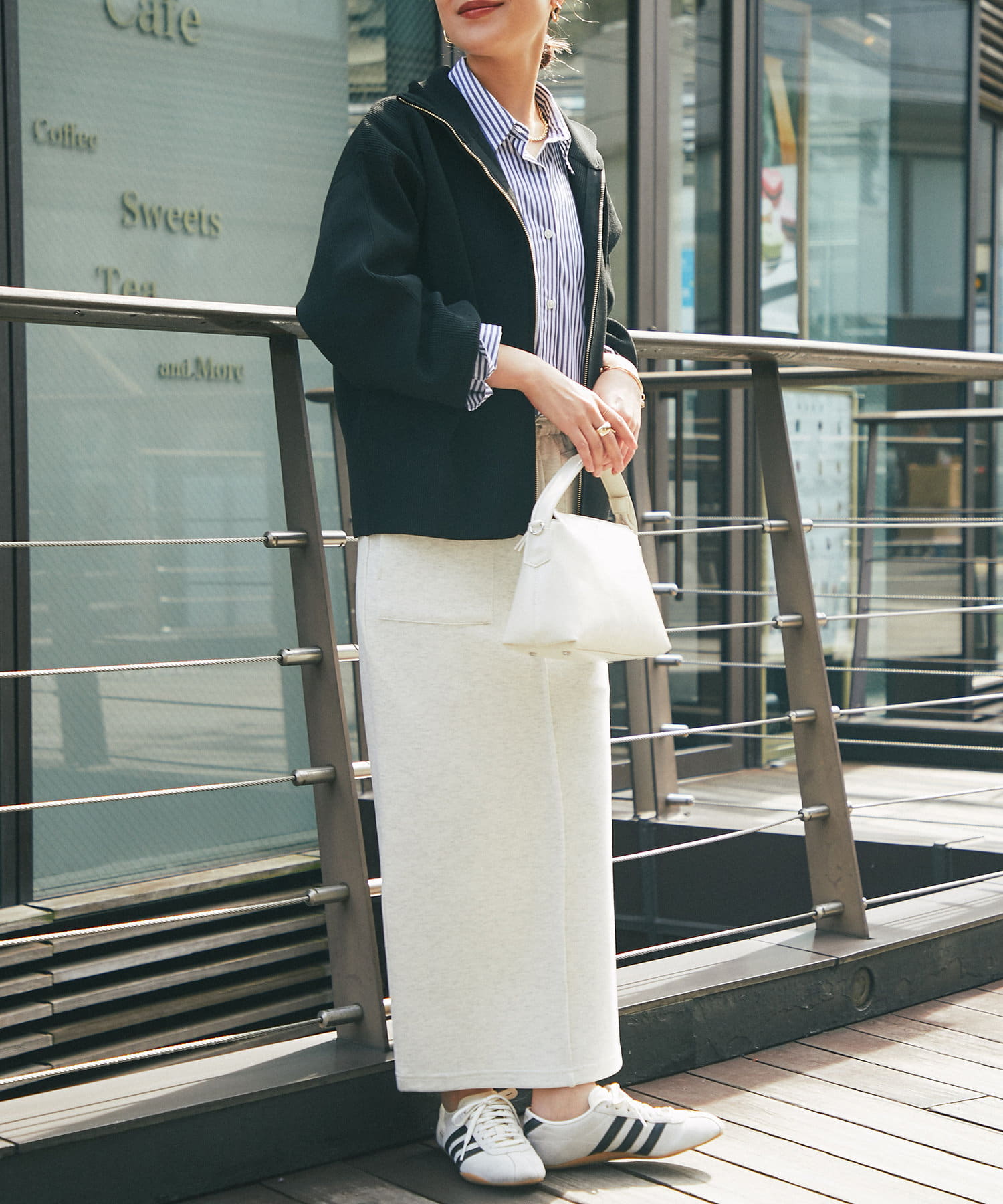 OUTLET(アウトレット) 【un dix cors】Wジップスタンドニットカーディガン