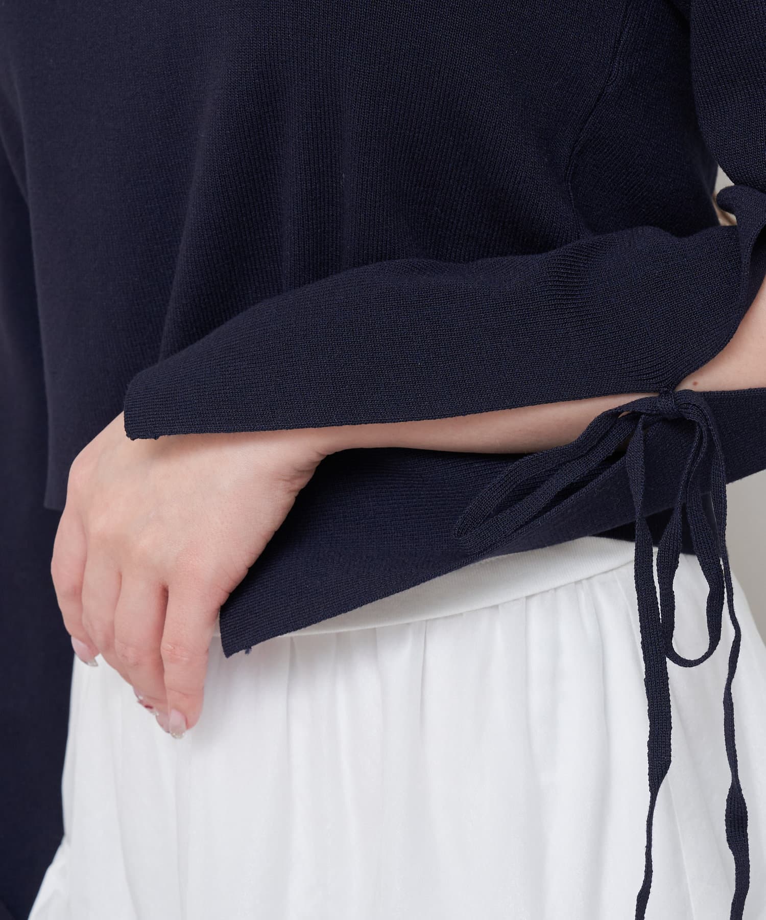 OUTLET(アウトレット) 【RAY CASSIN】袖リボンニット