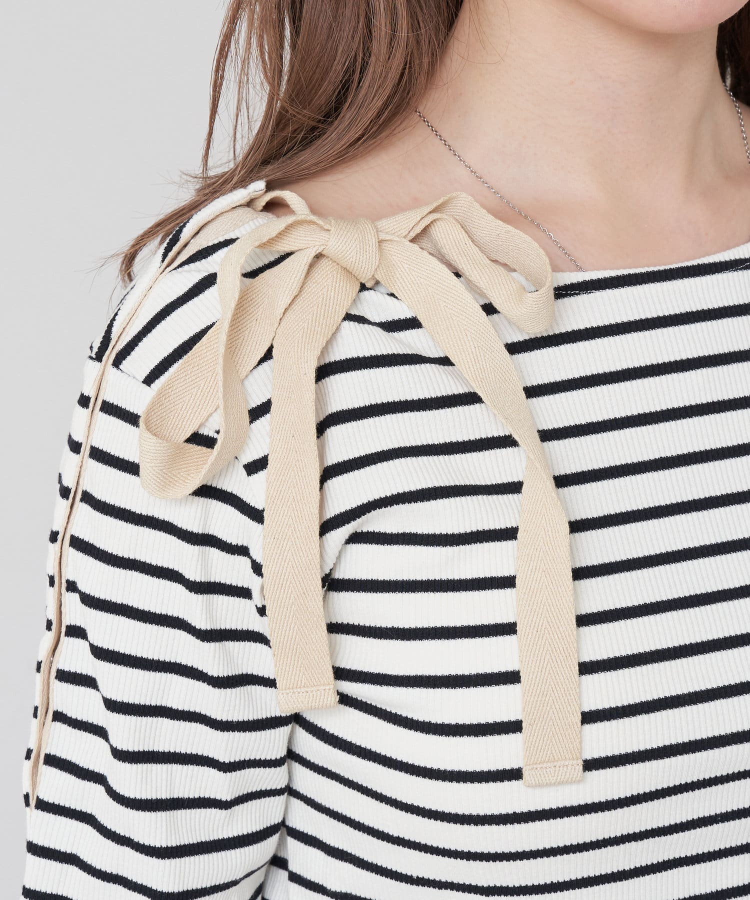 OUTLET(アウトレット) 【RAY CASSIN】ワンショルテープロングTシャツ