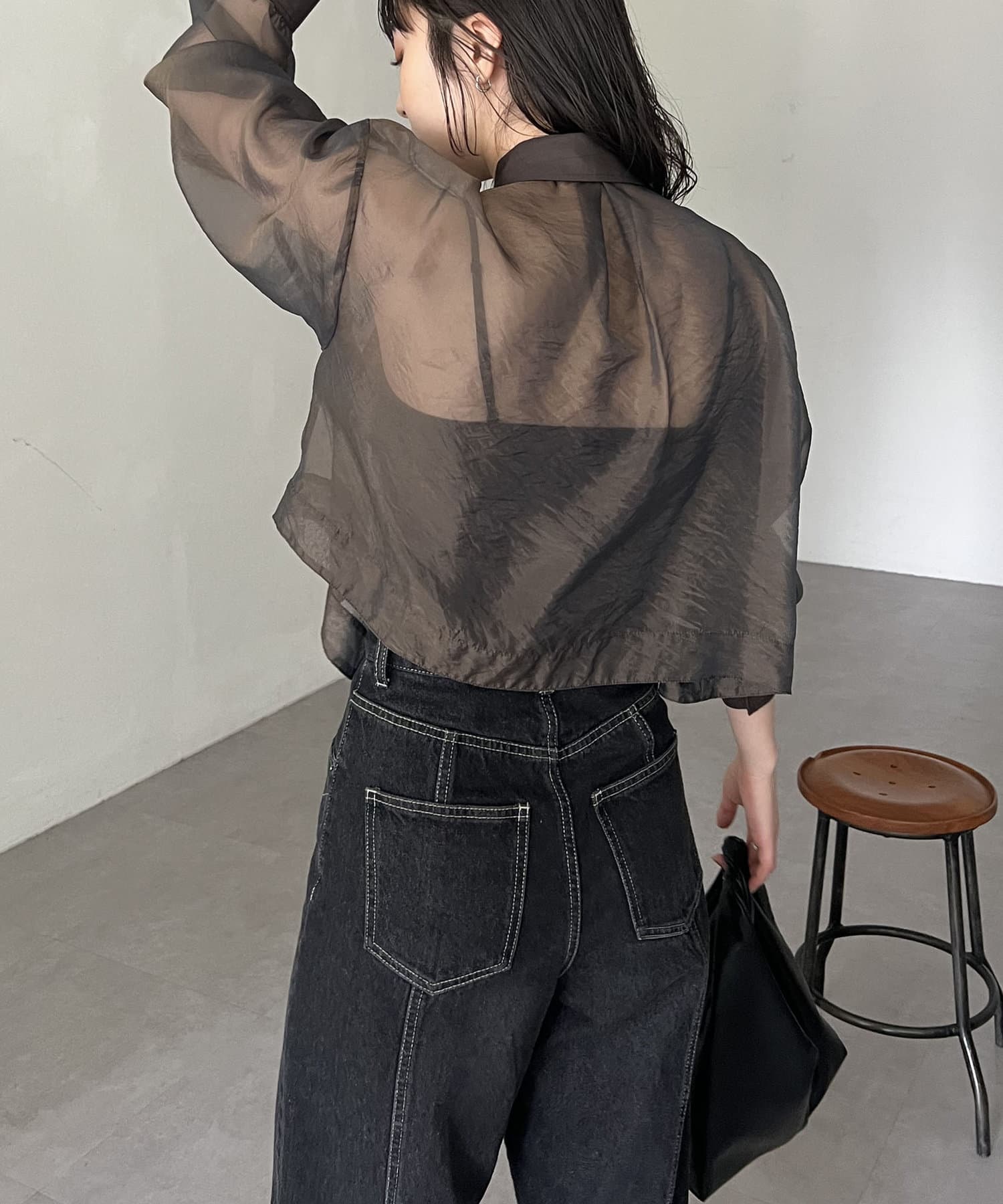 OUTLET(アウトレット) 【CAPRICIEUX LE'MAGE】ブロッキングシアーシャツ