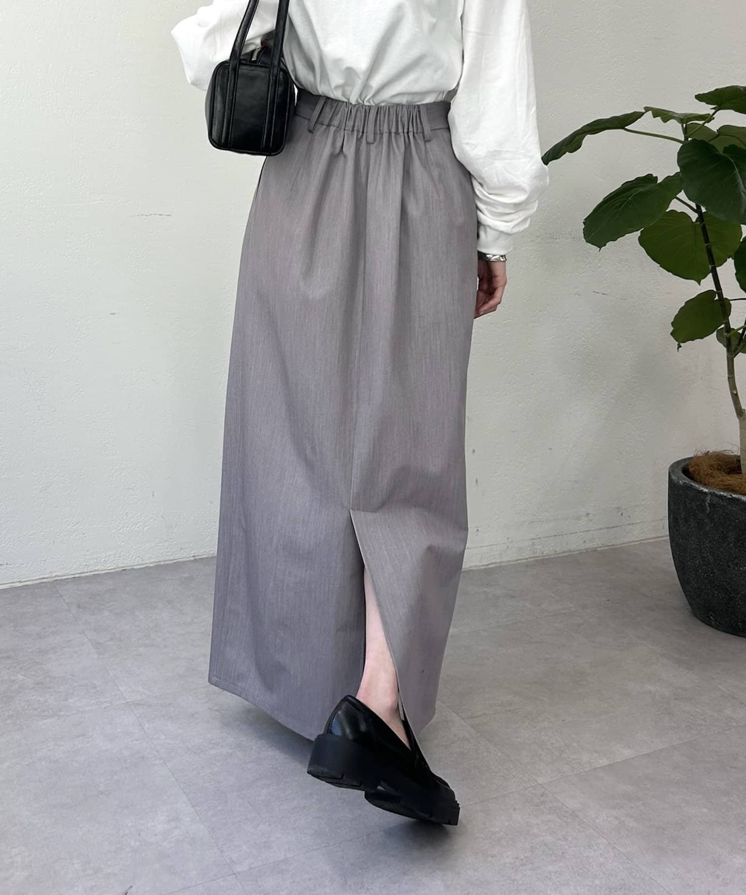 OUTLET(アウトレット) 【mystic】スリットIラインスカート