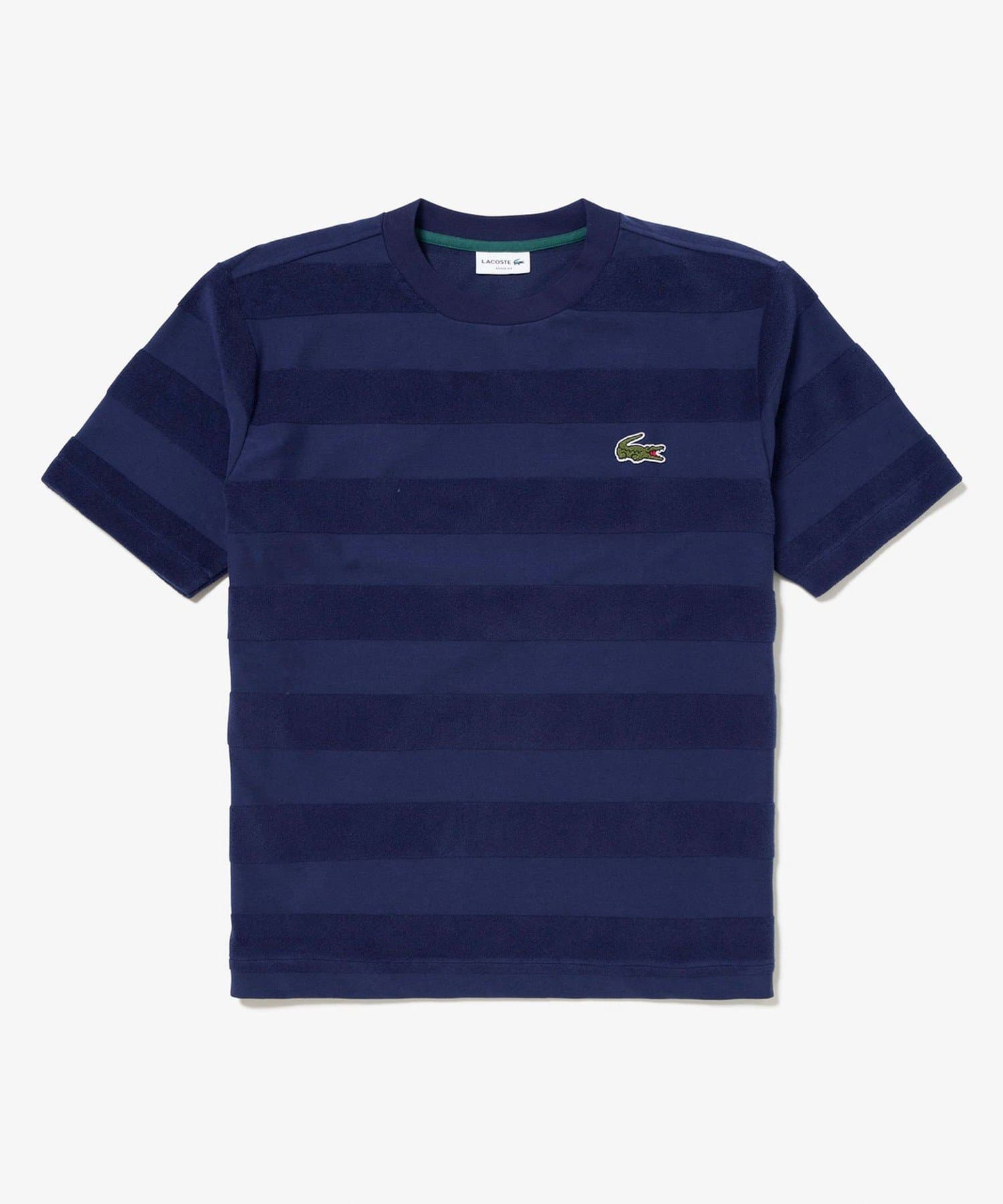 FREDY & GLOSTER(フレディ アンド グロスター) 【LACOSTE】パイル地切り替え同色ボーダーTシャツ