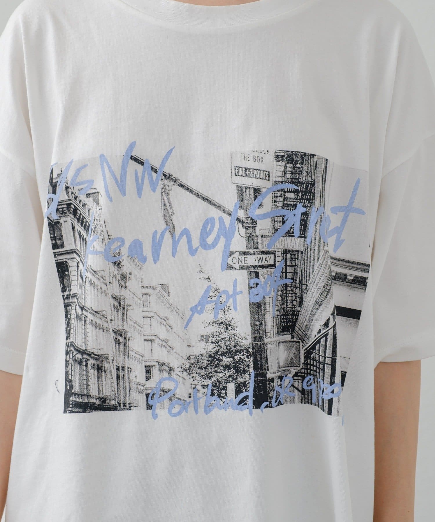 RAY CASSIN(レイカズン) ルーズフォトTシャツ
