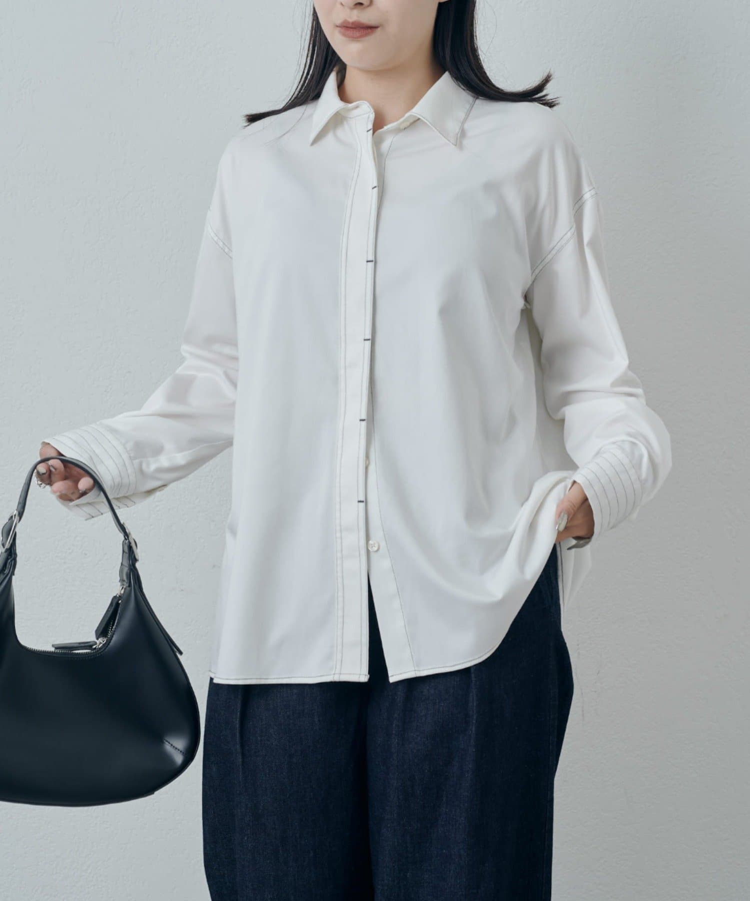 Lui's(ルイス) バンブーレーヨンステッチシャツ