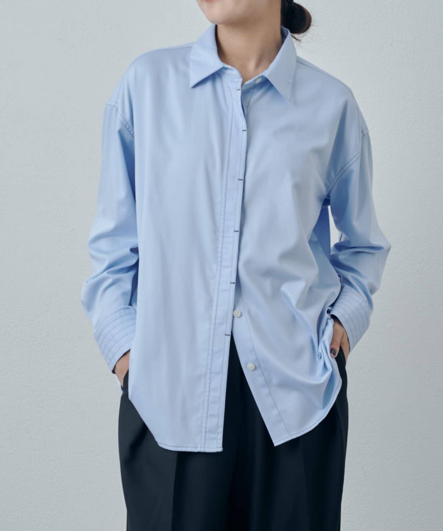 Lui's(ルイス) バンブーレーヨンステッチシャツ