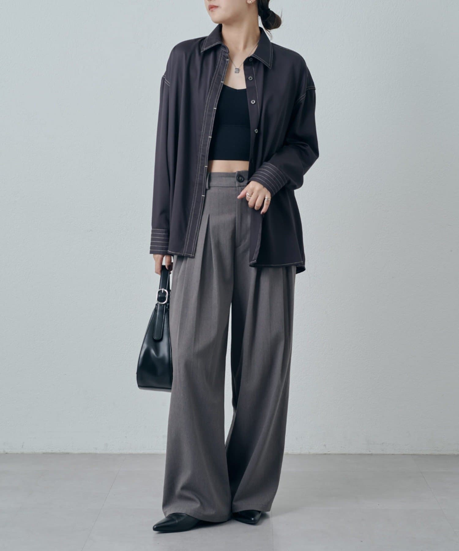 Lui's(ルイス) バンブーレーヨンステッチシャツ