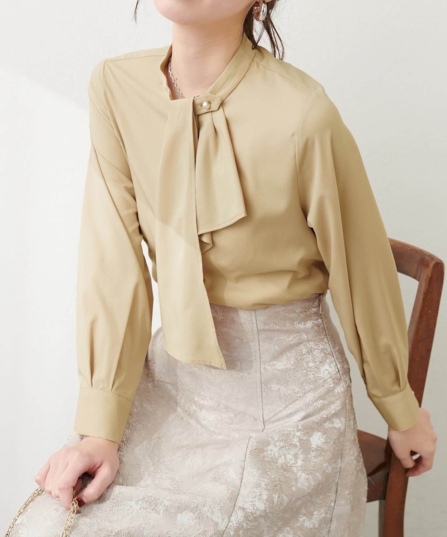 NICE CLAUP / OLIVE des OLIVE OUTLET(ナイスクラップ  / オリーブ デ オリーブ アウトレット) 【natural couture】ドレープスカート２WAYブラウス