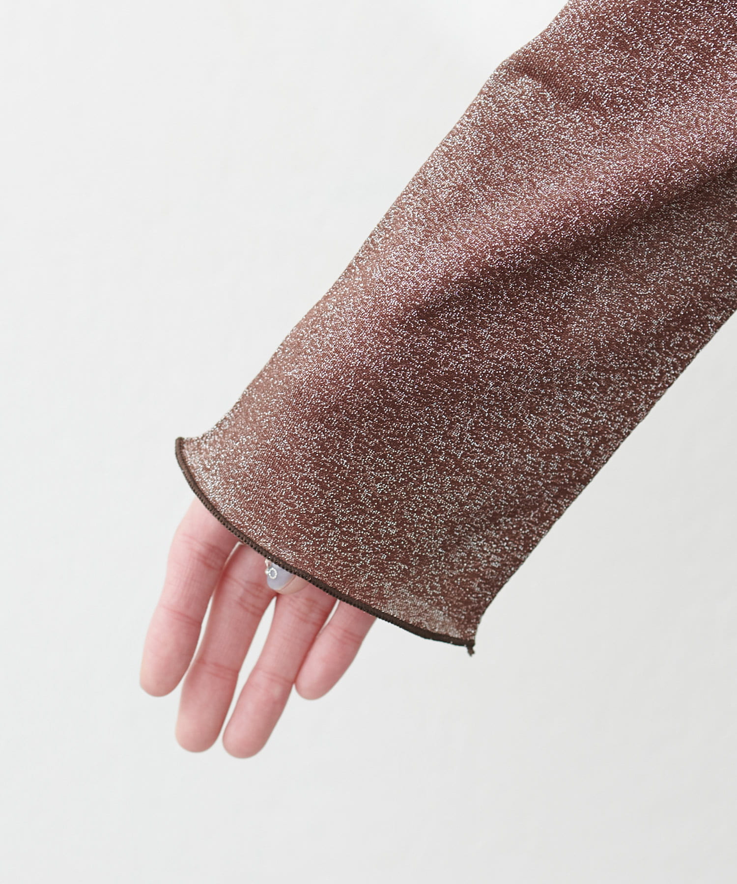 NICE CLAUP / OLIVE des OLIVE OUTLET(ナイスクラップ  / オリーブ デ オリーブ アウトレット) 【natural couture】ラメシアーシンプルロンＴ