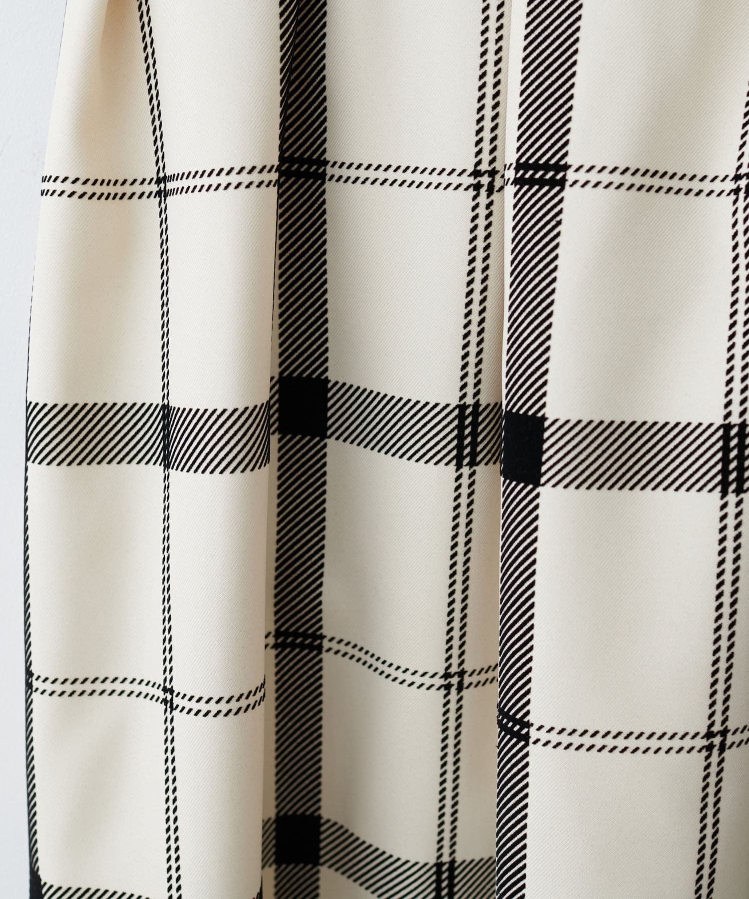 NICE CLAUP / OLIVE des OLIVE OUTLET(ナイスクラップ  / オリーブ デ オリーブ アウトレット) 【natural couture】ツイルクロスBIGチェックフロッキーワンピース