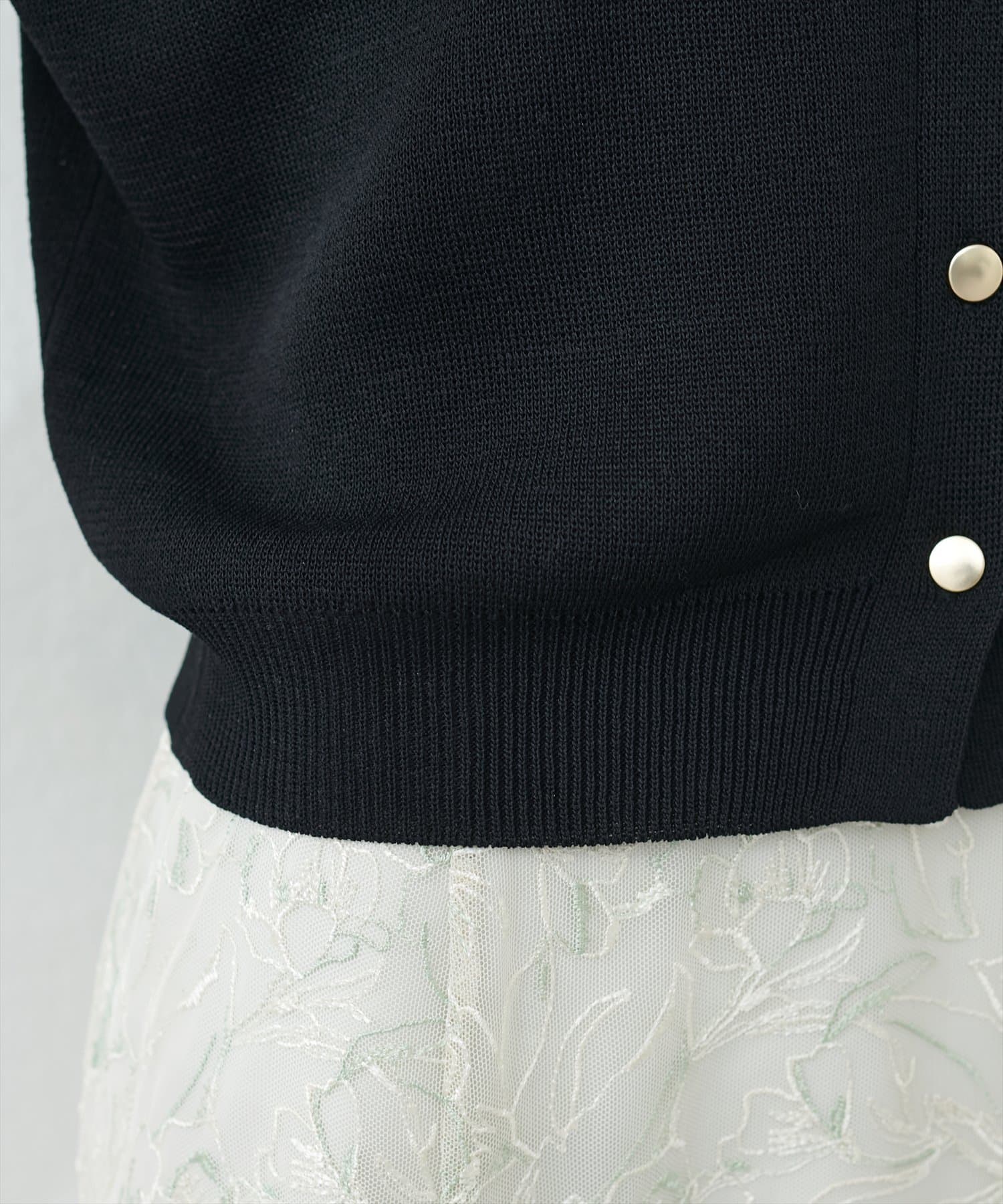 NICE CLAUP / OLIVE des OLIVE OUTLET(ナイスクラップ  / オリーブ デ オリーブ アウトレット) 【natural couture】ポケット付きクルーネックカーデ