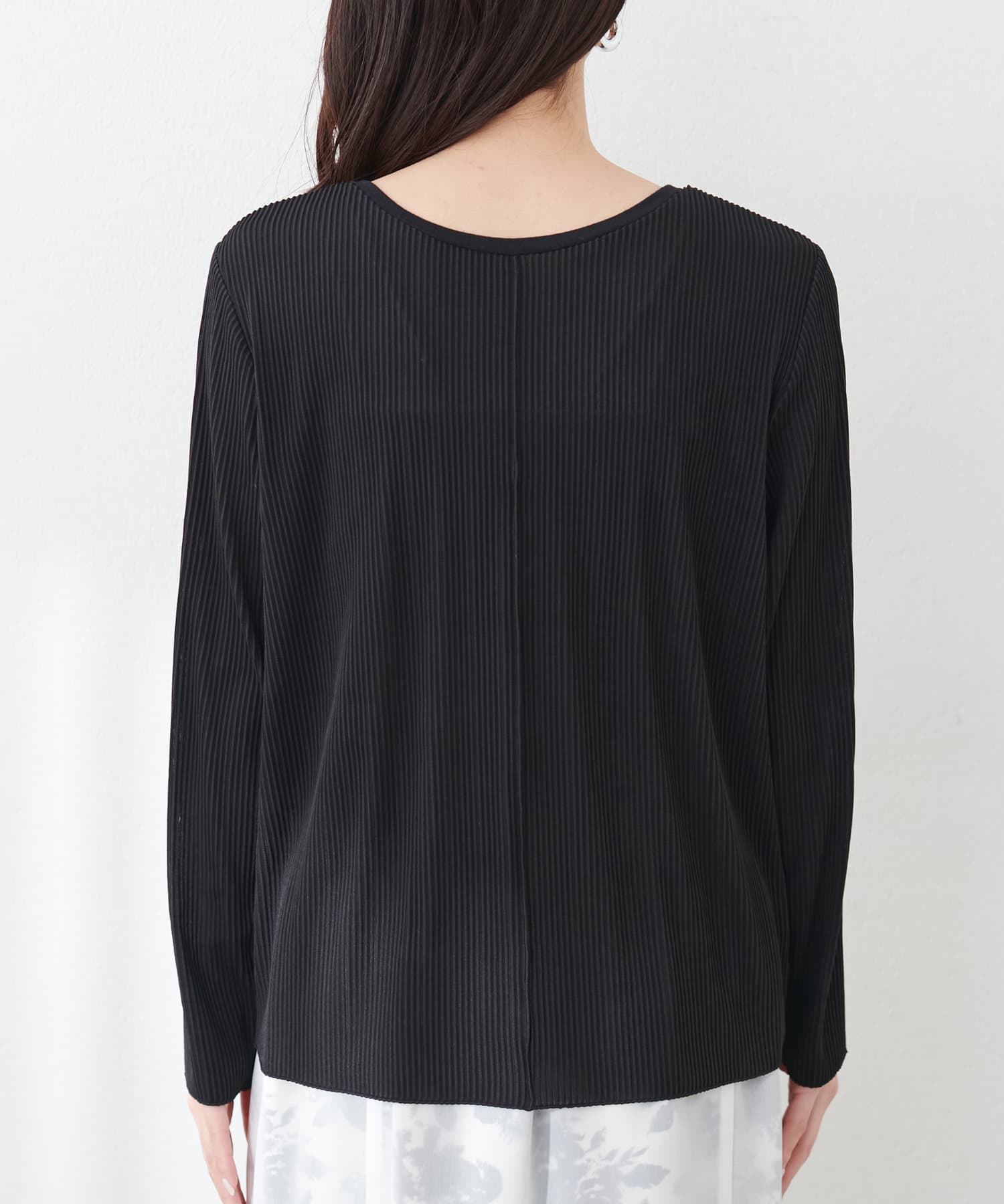 NICE CLAUP / OLIVE des OLIVE OUTLET(ナイスクラップ  / オリーブ デ オリーブ アウトレット) 【natural couture】前後２ＷＡＹストライプ調カットソー