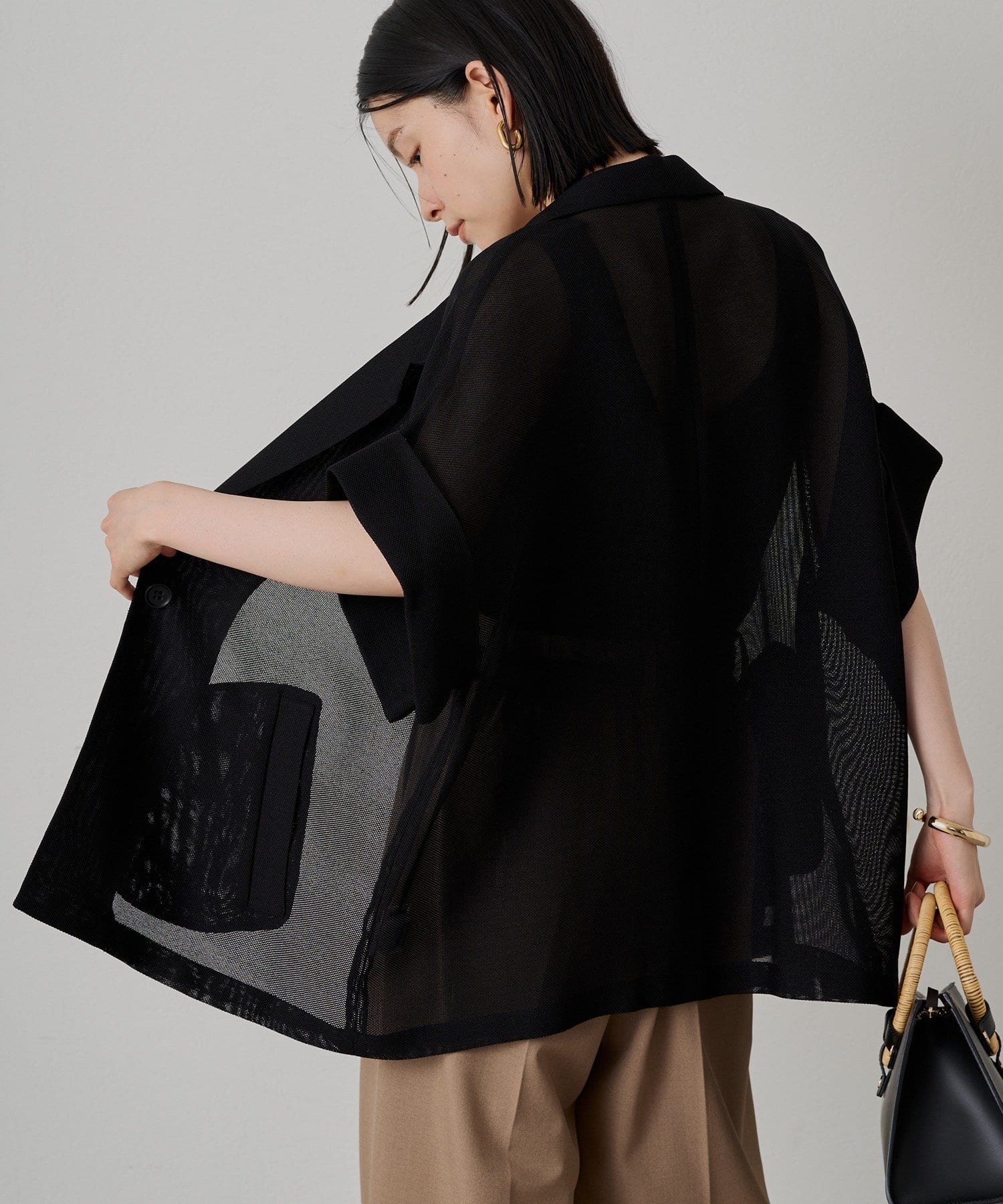 LOUNGEDRESS(ラウンジドレス) メッシュハーフスリーブジャケット