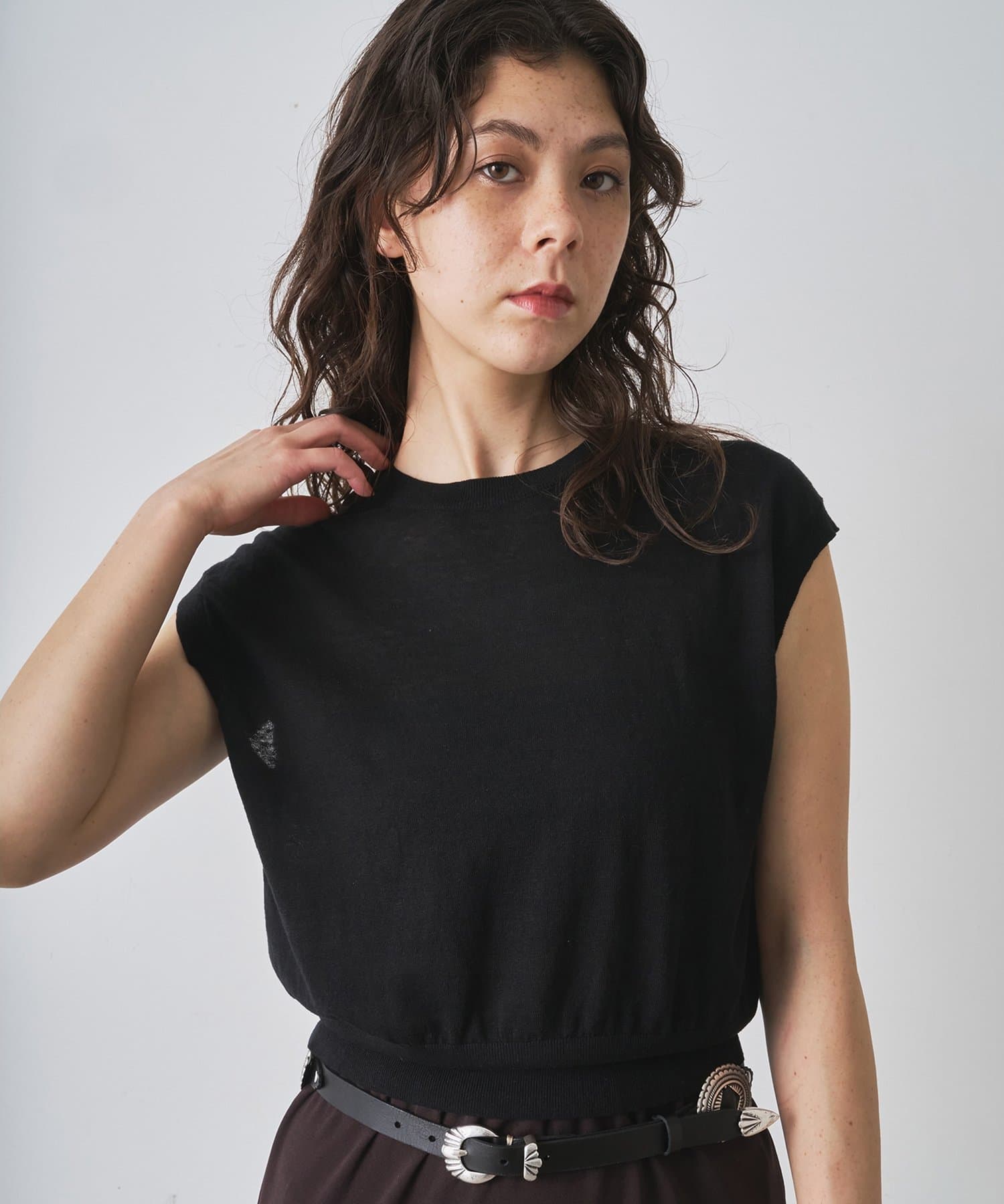 Whim Gazette(ウィム ガゼット) リネンシルクフレンチプルオーバー
