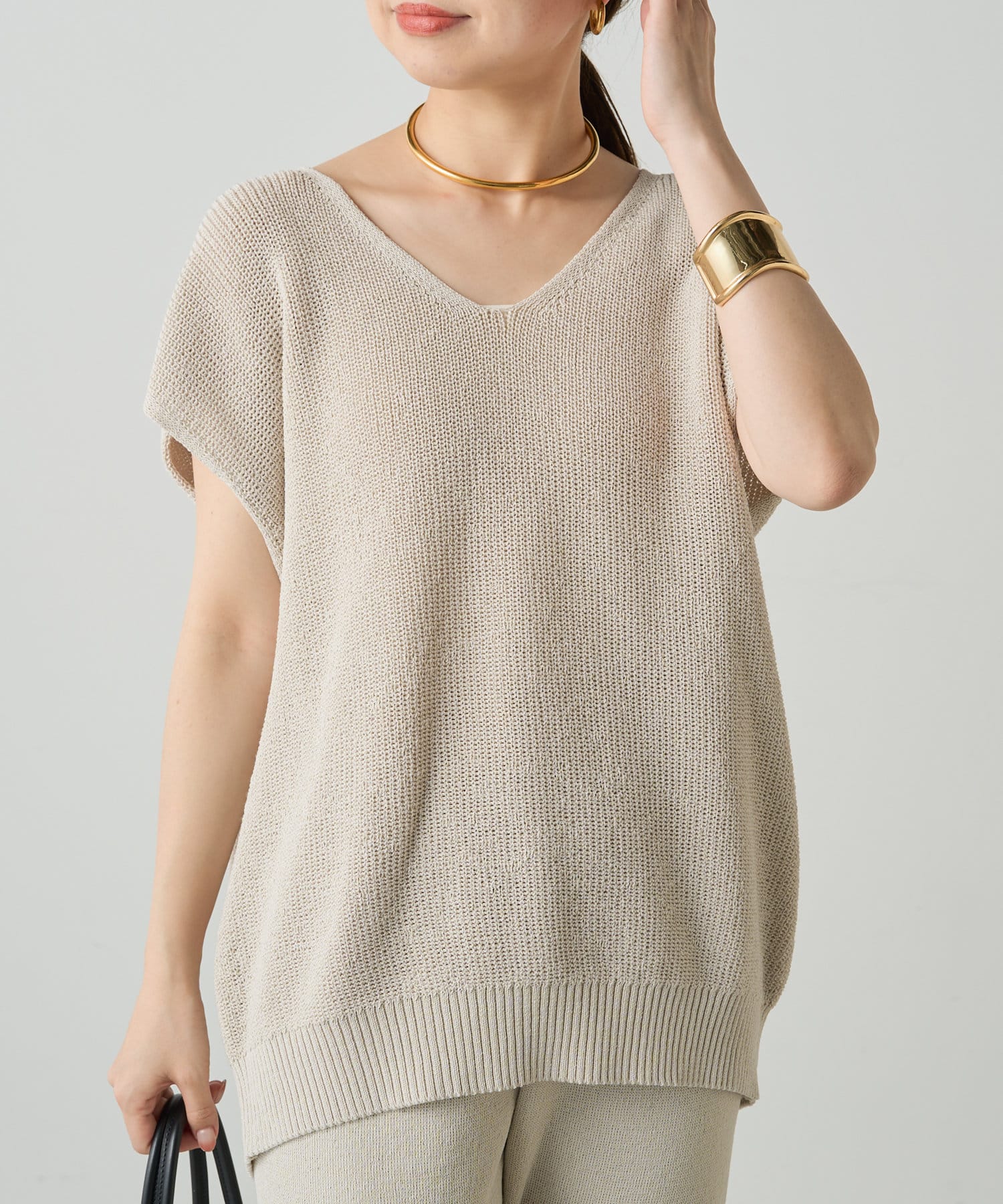 Loungedress ラウンジドレス 配色ニットベスト F - メルカリ