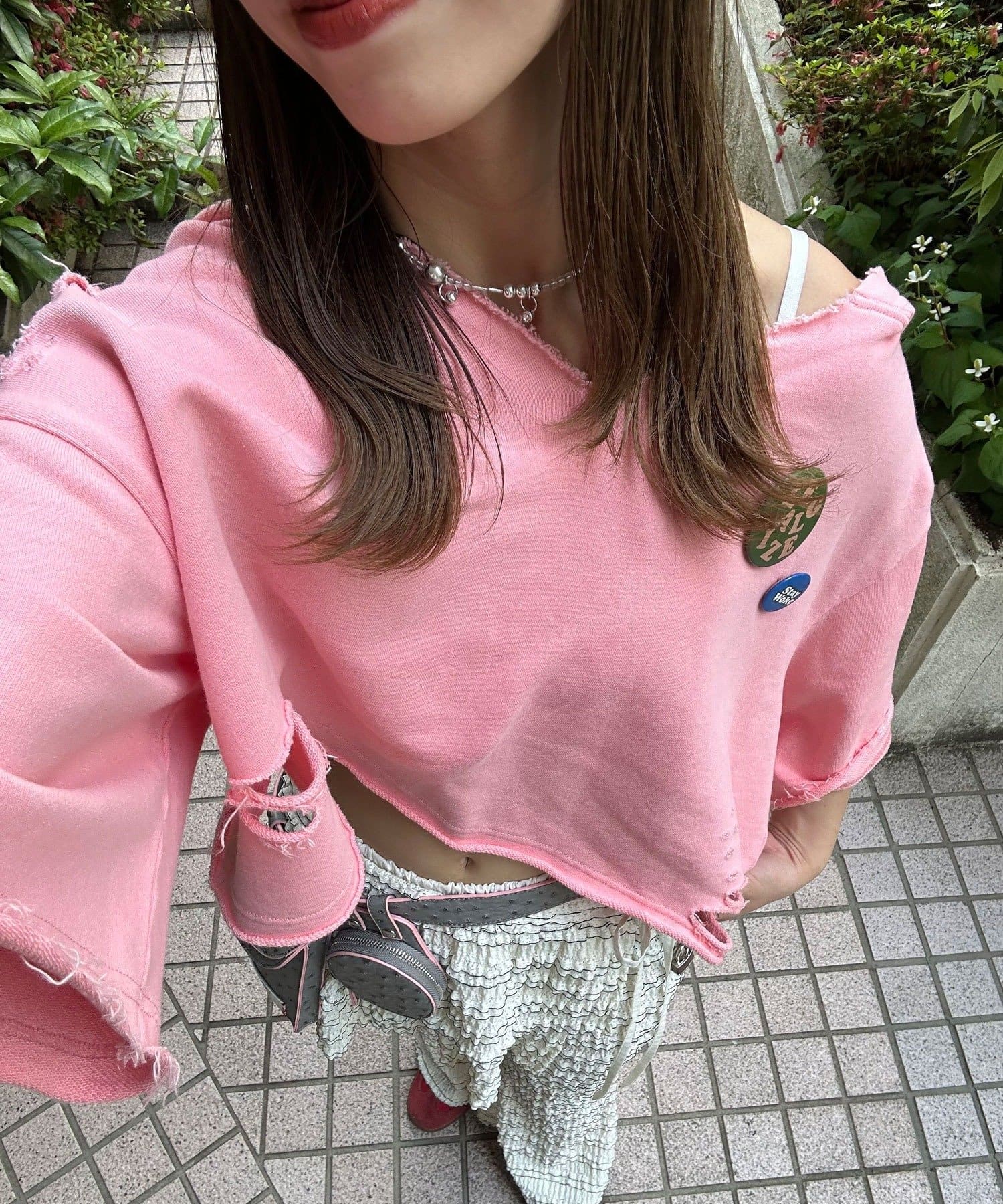 CIAOPANIC(チャオパニック) 缶バッジSETダメージスウェットフーディー