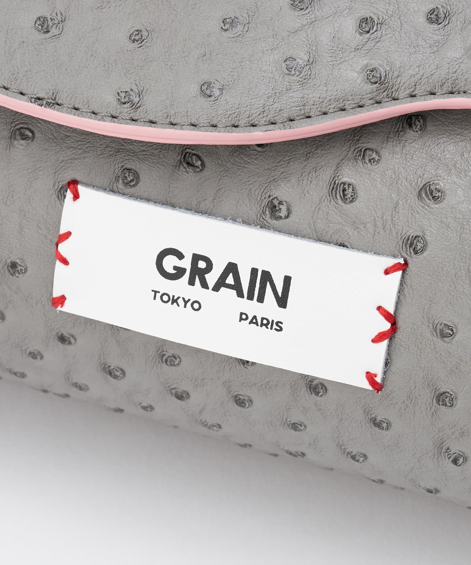 CIAOPANIC(チャオパニック) 【GRAIN/グレイン】オーストリッチ変形フラップショルダーバッグ