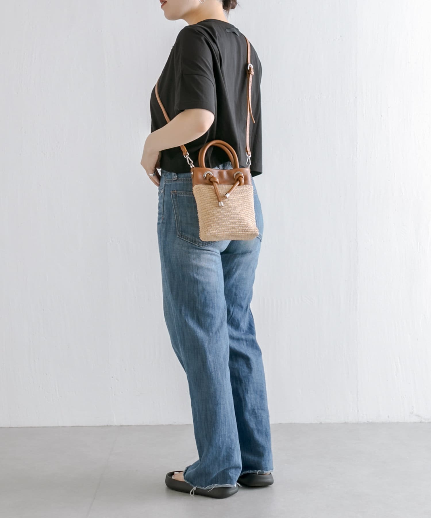 OUTLET(アウトレット) 【ear PAPILLONNER】knot shoulder Raffia