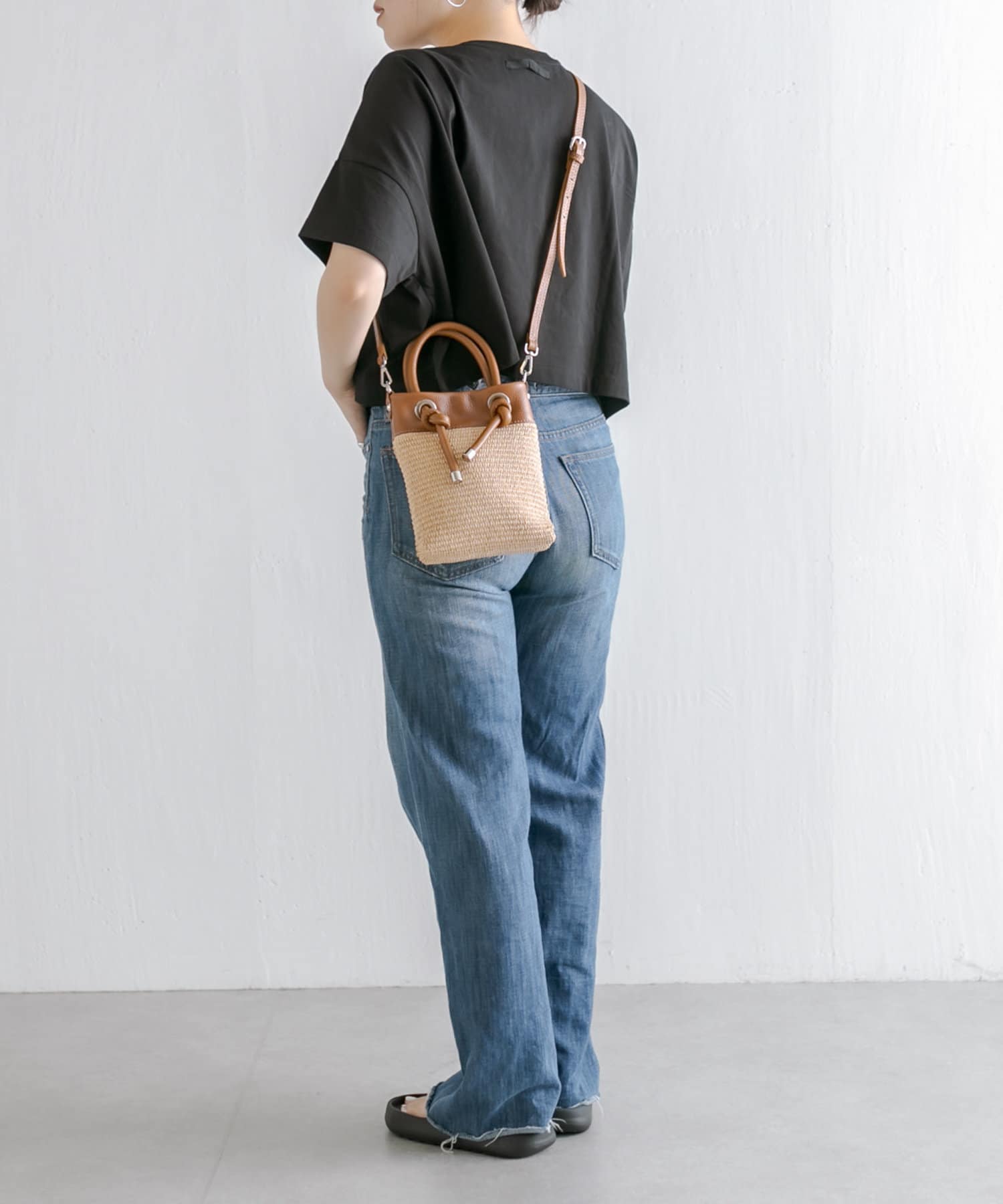 OUTLET(アウトレット) 【ear PAPILLONNER】knot shoulder Raffia