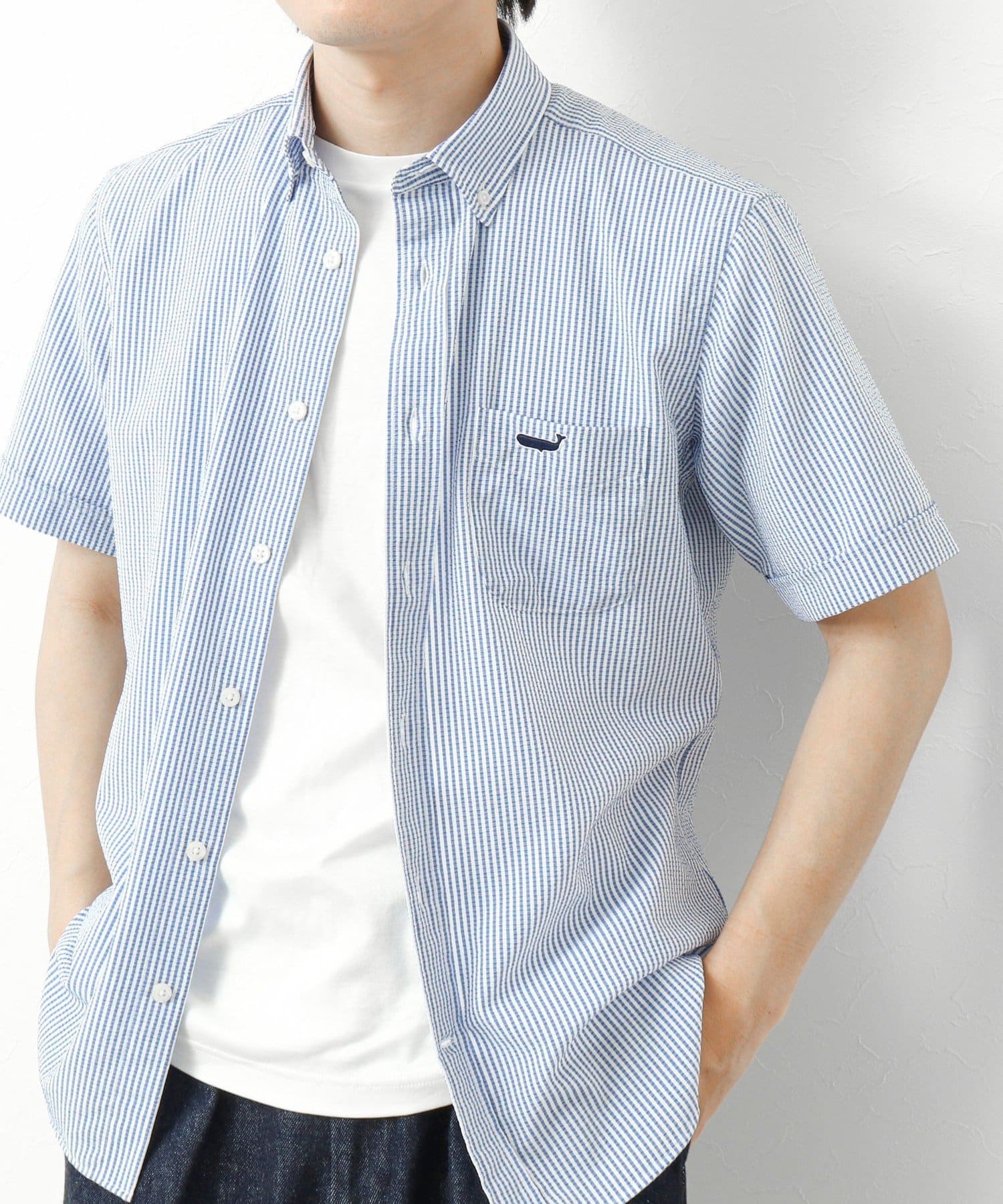 NOLLEY'S(ノーリーズ) 【PrimeFlex DotAir】《吸水速乾》ストレッチ クジラ BD S/S
