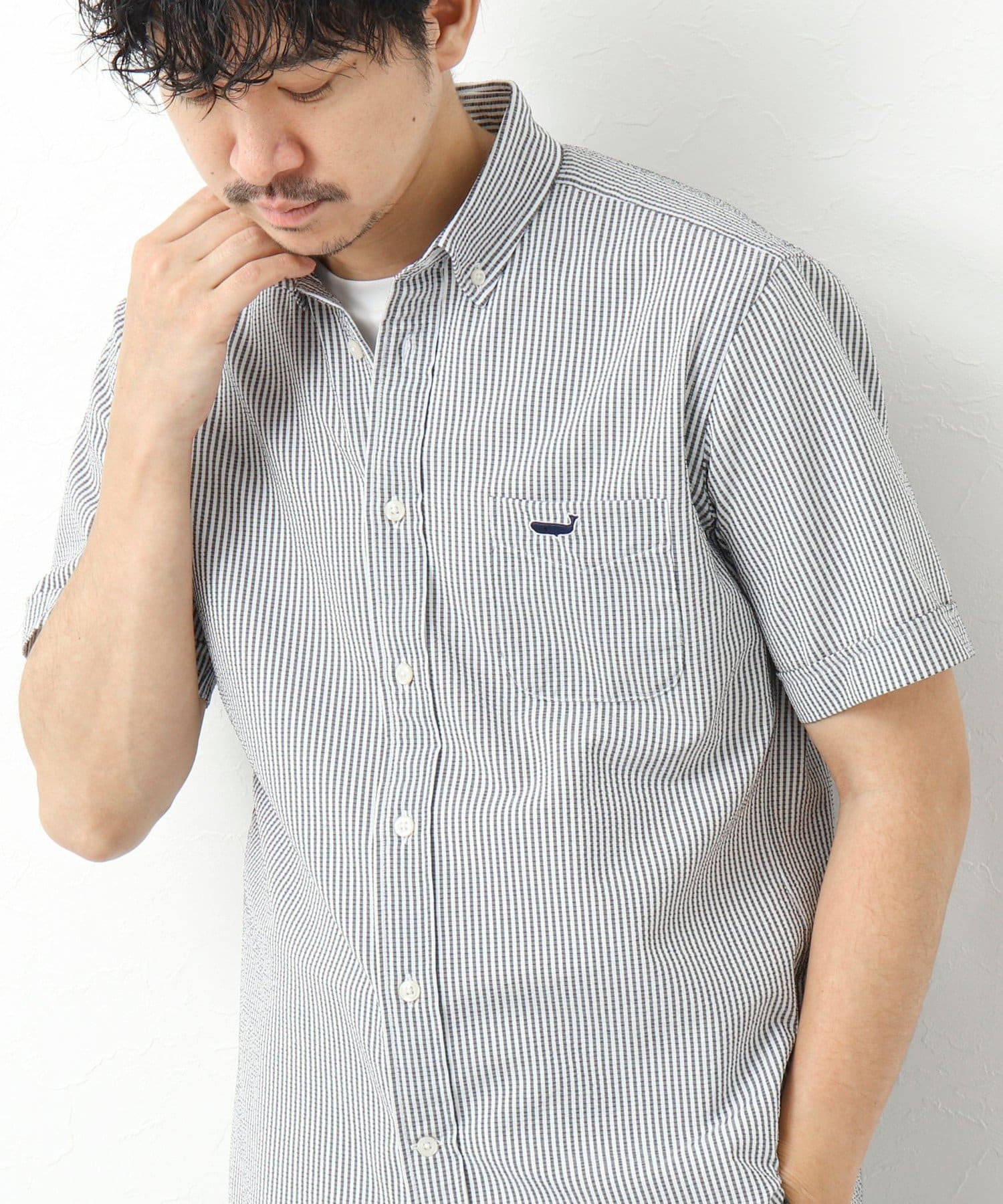 NOLLEY'S(ノーリーズ) 【PrimeFlex DotAir】《吸水速乾》ストレッチ クジラ BD S/S