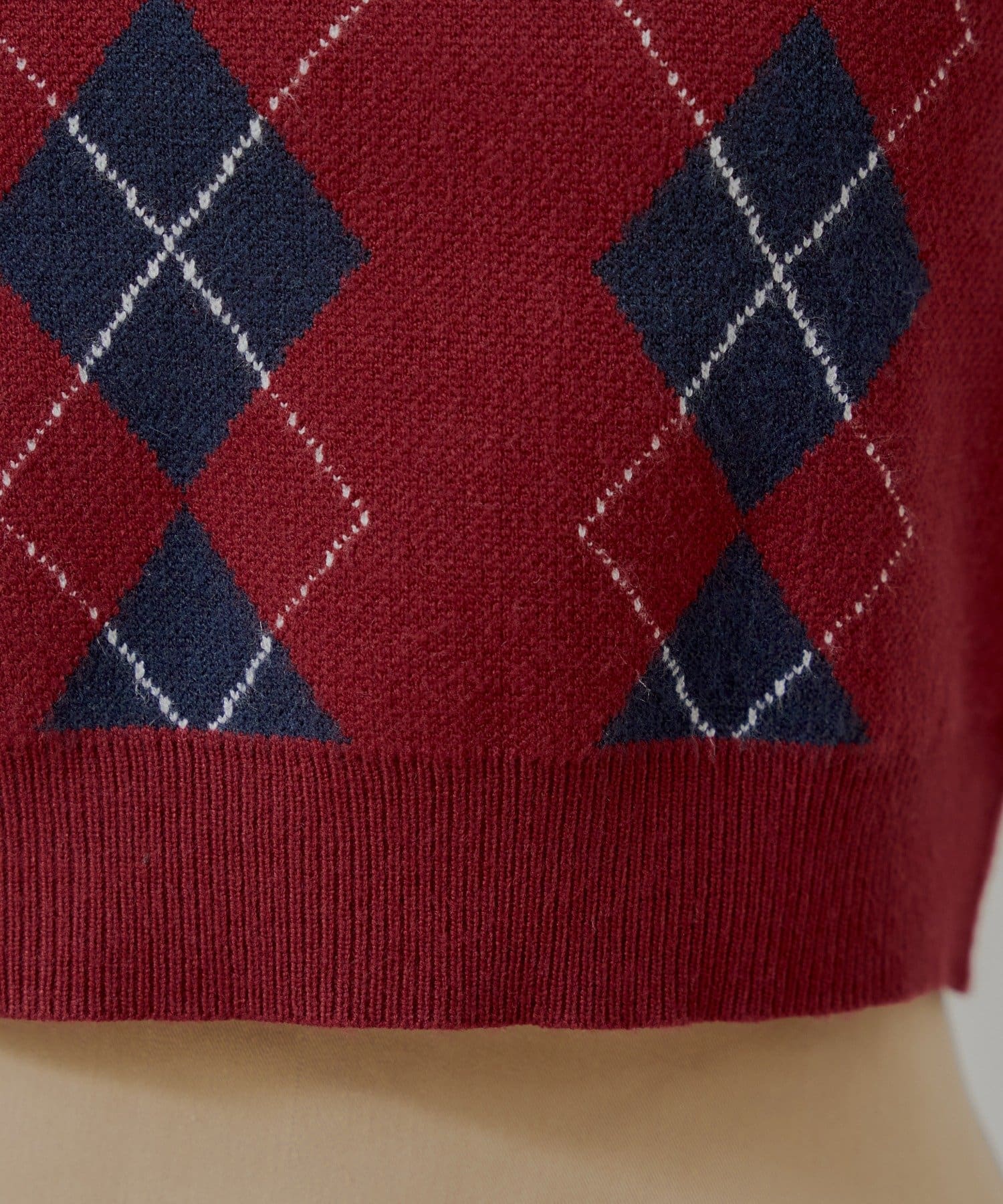 Chico(チコ) アーガイル半袖チビニット