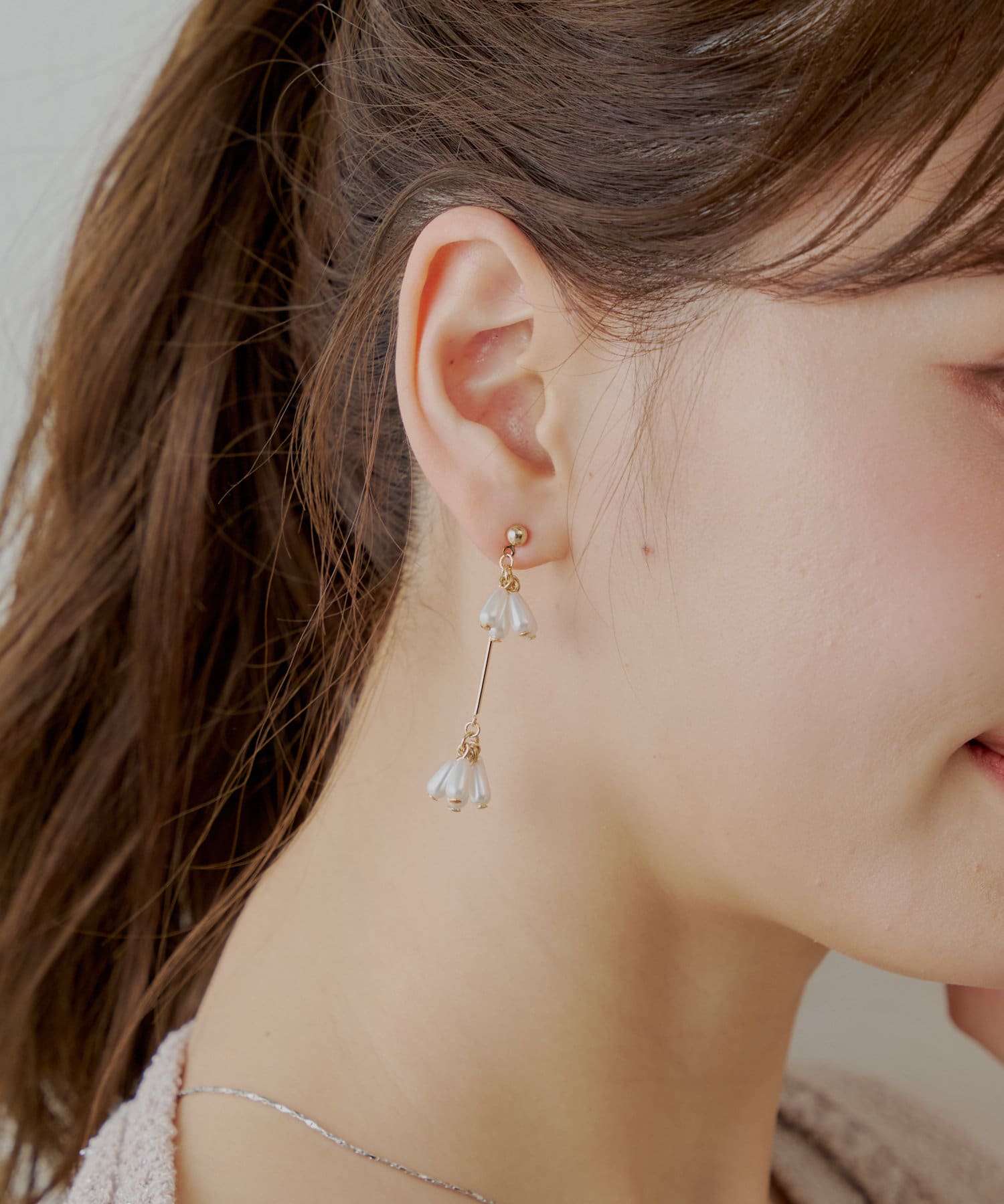 Chico(チコ) フラワーライクパールピアス