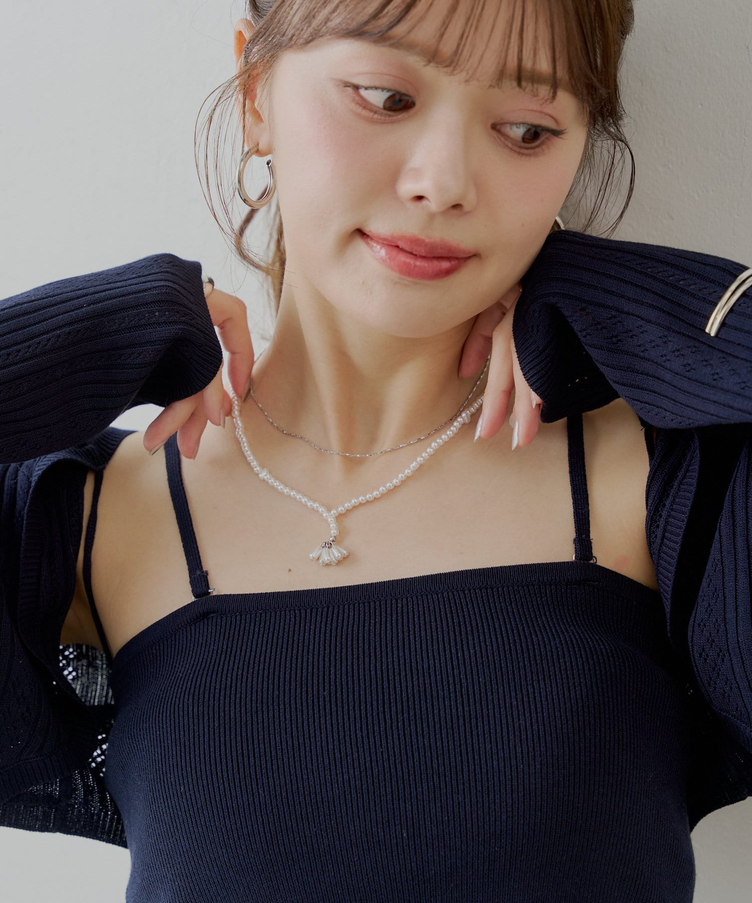 Chico(チコ) 【SET ITEM】モチーフ付パール2連ネックレス