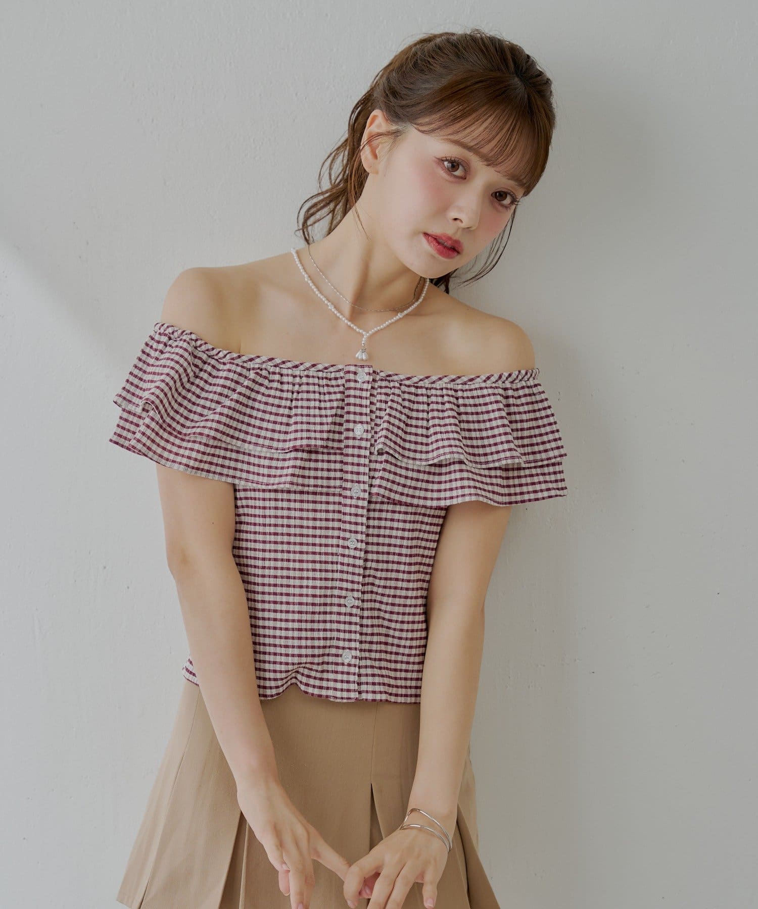 Chico(チコ) 【SET ITEM】モチーフ付パール2連ネックレス
