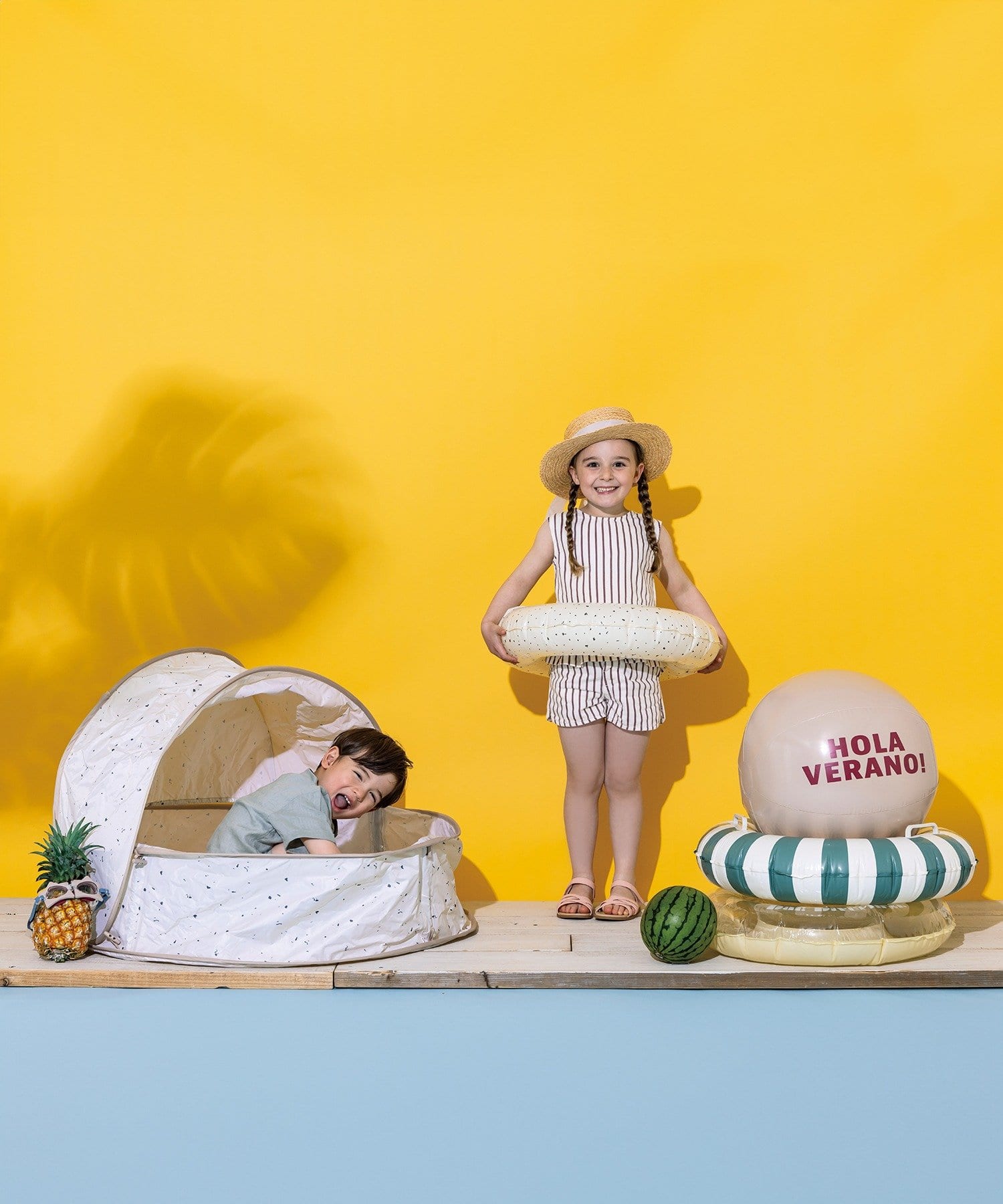 3COINS(スリーコインズ) KIDSハンドル付き浮き輪：58cm