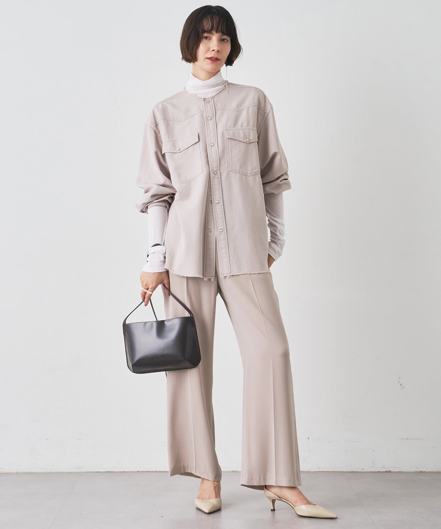 Whim Gazette 23SS 定価20,900円　バックサテンパンツ Whim Gazette(ウィム ガゼット)のバックサテンパンツ通販