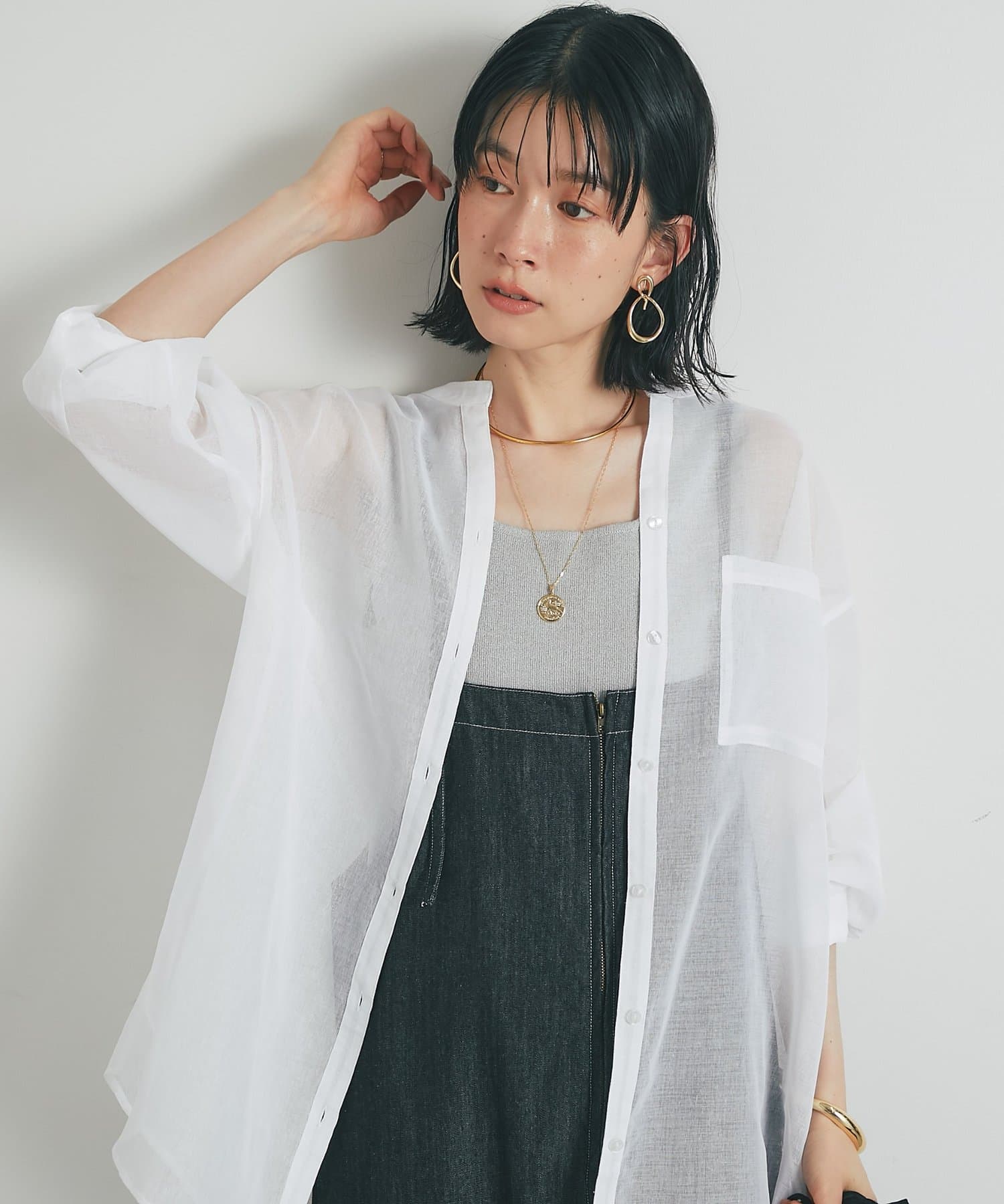 【EXCENTRIQUE】リネンケープ タケミクロス】リネン40番手シングルガーゼソフト TL4033soft-