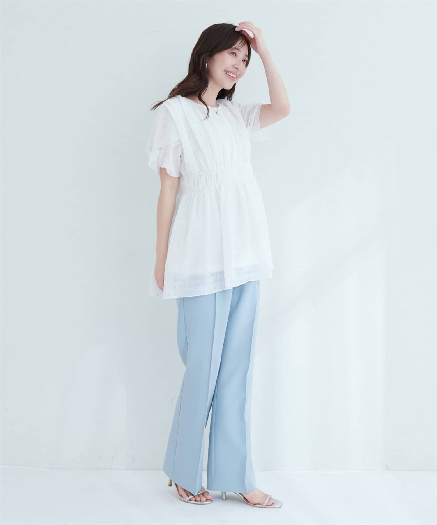 【2025SS natural couture】大人気osonoパンツに新色登場！オフィスで活躍する、ハイウエストキレイめパンツWEB限定サイズ：Lサイズ■Designオフィスで着れるキレイメパンツ。