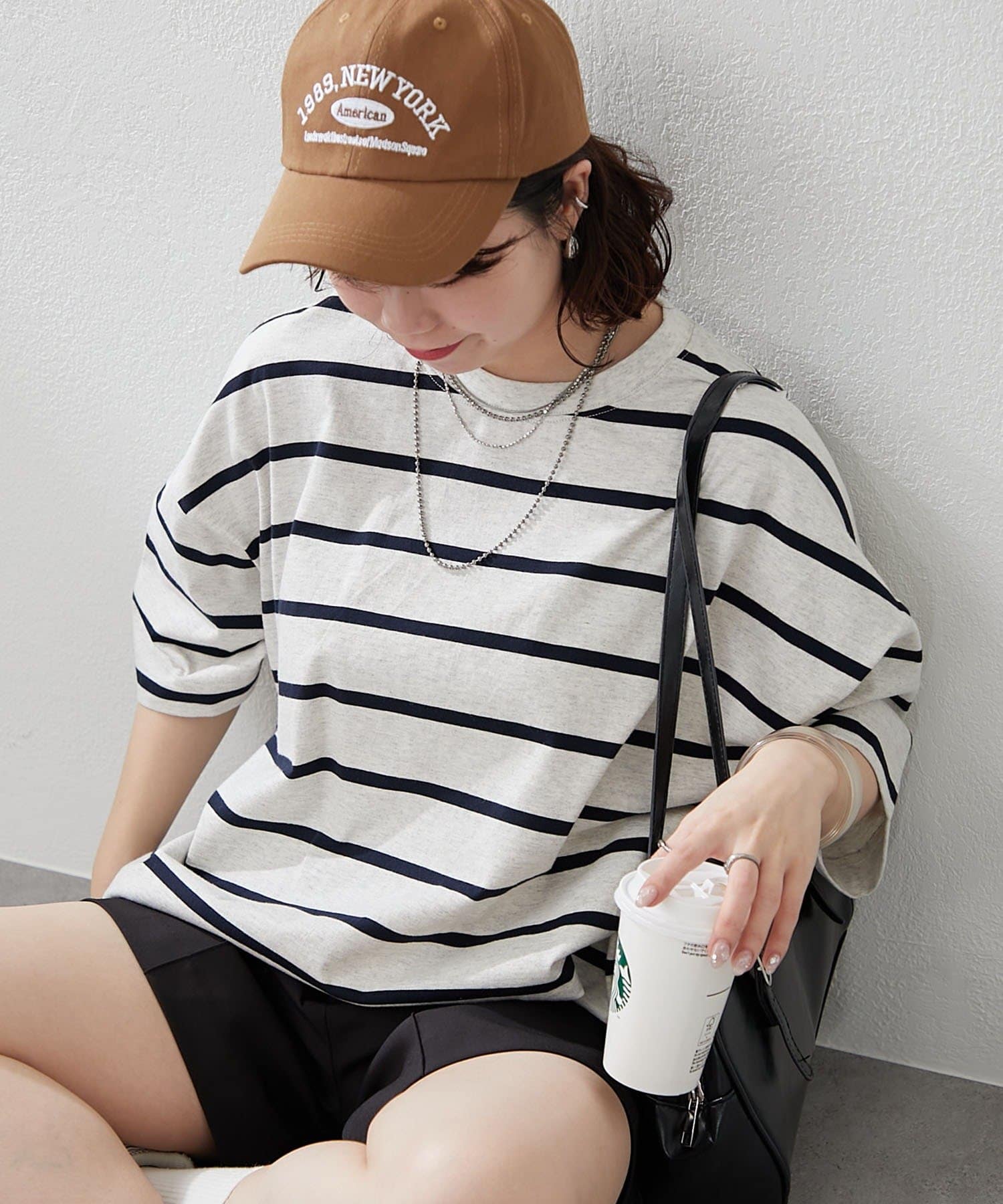 【2025SS NUNIFE】■ デザイン・オーバーなサイズ感がお揃いにもオススメなボーダーTシャツ・どんなボトムとも相性が良く、春夏に一枚は手に入れておきたいアイテムです・ベーシックからカラーコーデ