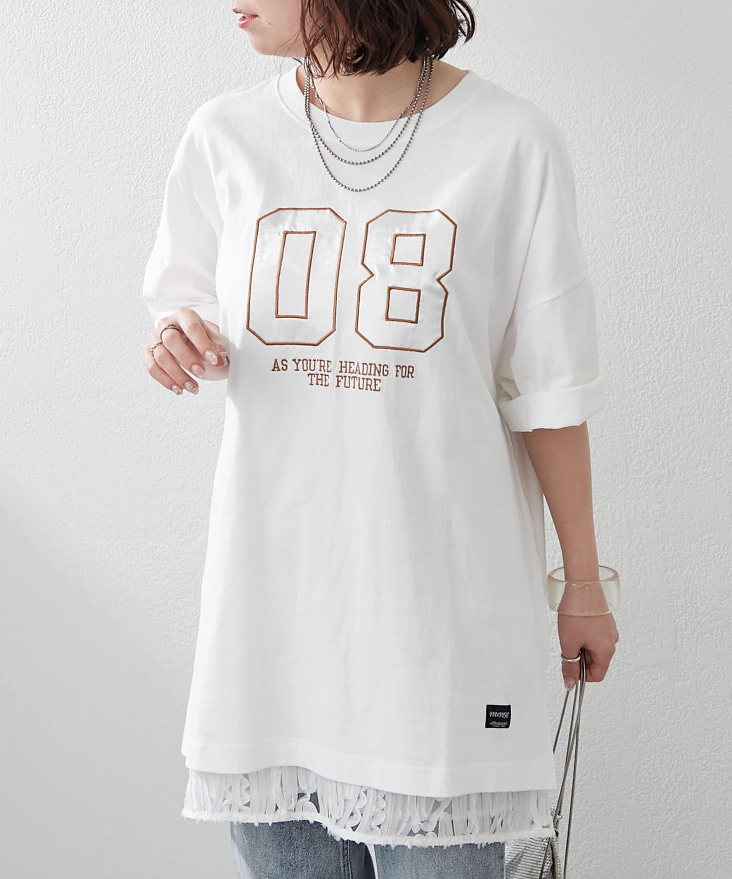 Remind me and forever(リマインドミーアンドフォーエバー) 【NUNIFE】アップリケサテンロゴBIGT