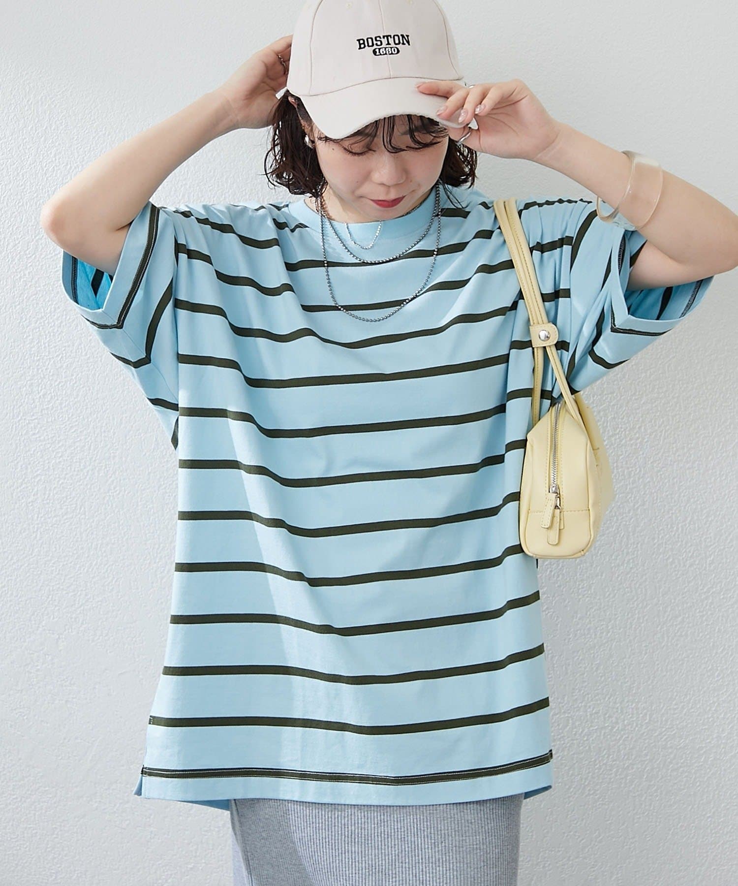NICE CLAUP / OLIVE des OLIVE OUTLET(ナイスクラップ  / オリーブ デ オリーブ アウトレット) 【RMAF】NUNIFE/マルチボーダーBIGT