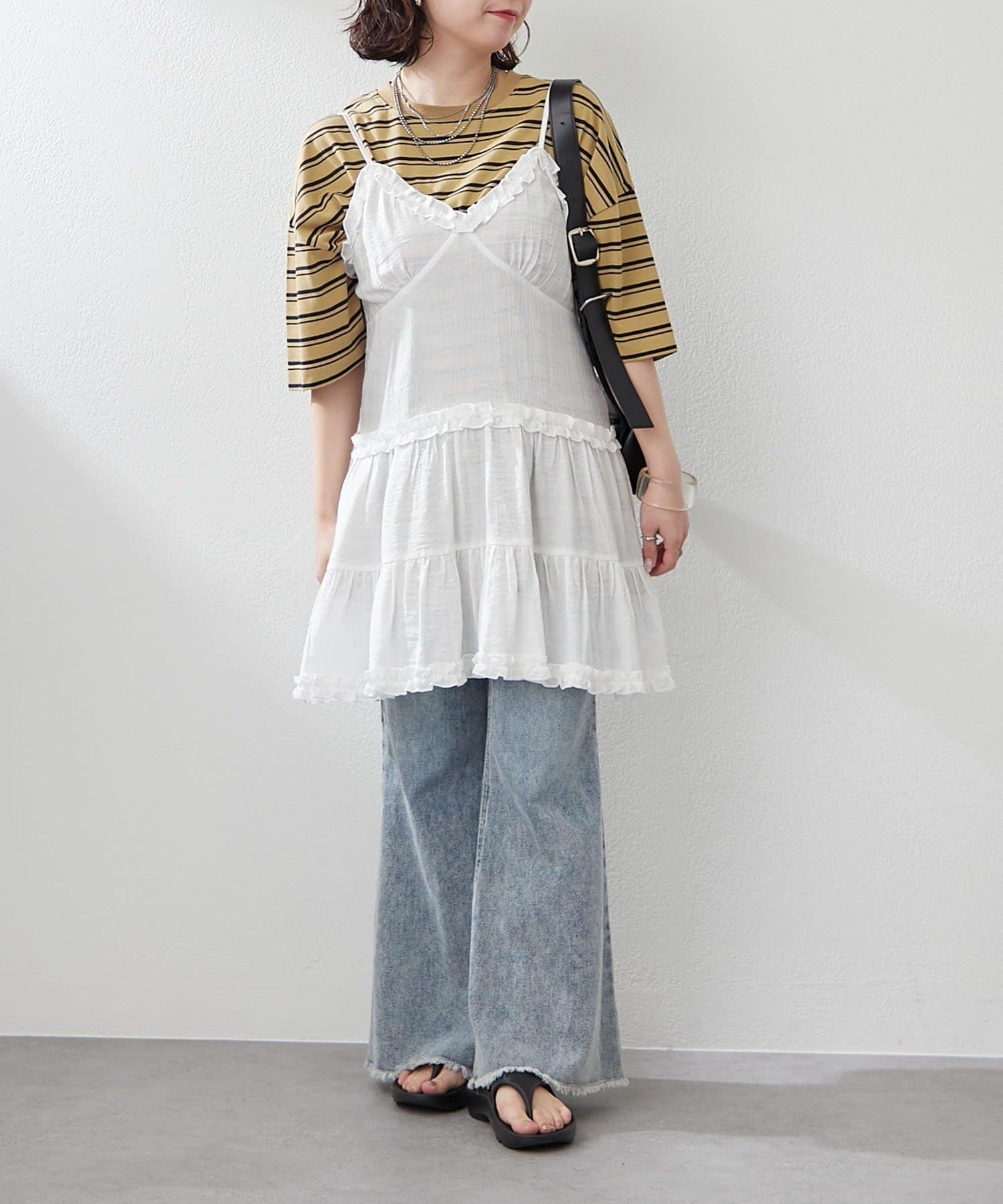 NICE CLAUP / OLIVE des OLIVE OUTLET(ナイスクラップ  / オリーブ デ オリーブ アウトレット) 【RMAF】NUNIFE/マルチボーダーBIGT