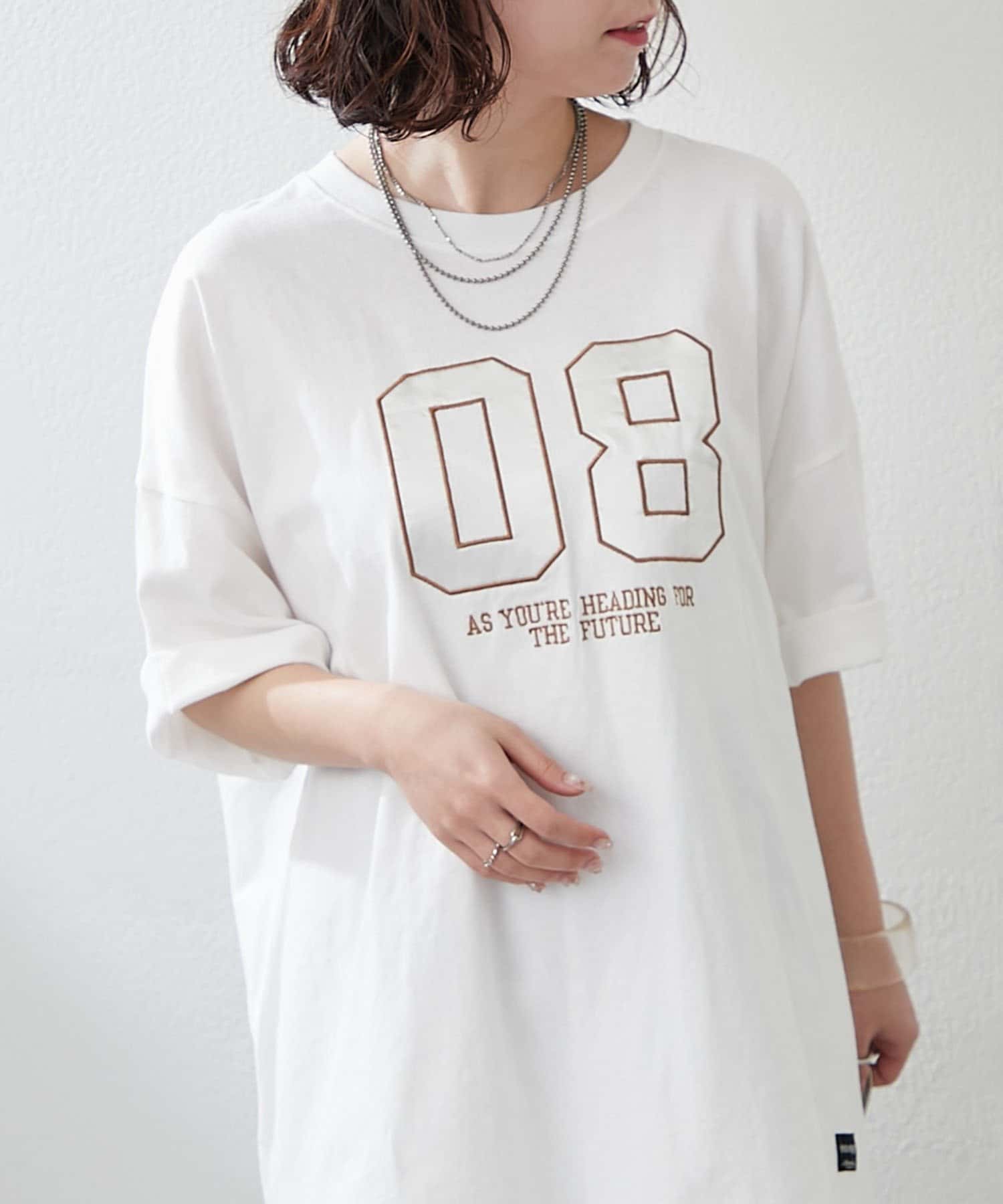 NICE CLAUP / OLIVE des OLIVE OUTLET(ナイスクラップ  / オリーブ デ オリーブ アウトレット) 【RMAF】NUNIFE/アップリケサテンロゴBIGT