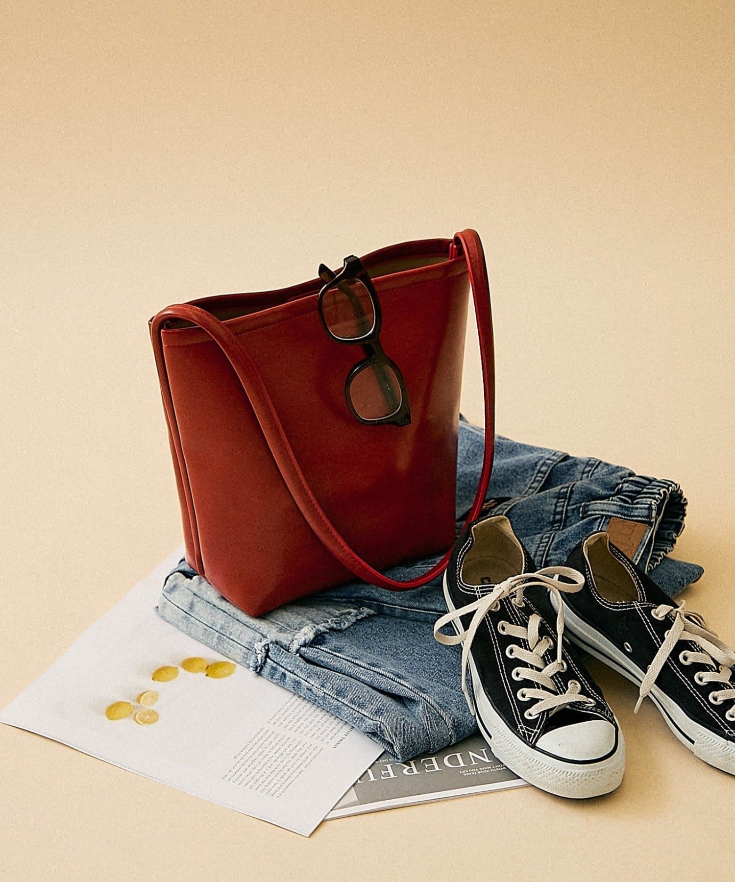 NICE CLAUP / OLIVE des OLIVE OUTLET(ナイスクラップ  / オリーブ デ オリーブ アウトレット) 【EC&RM店舗】ポーチ付合皮トートBAG