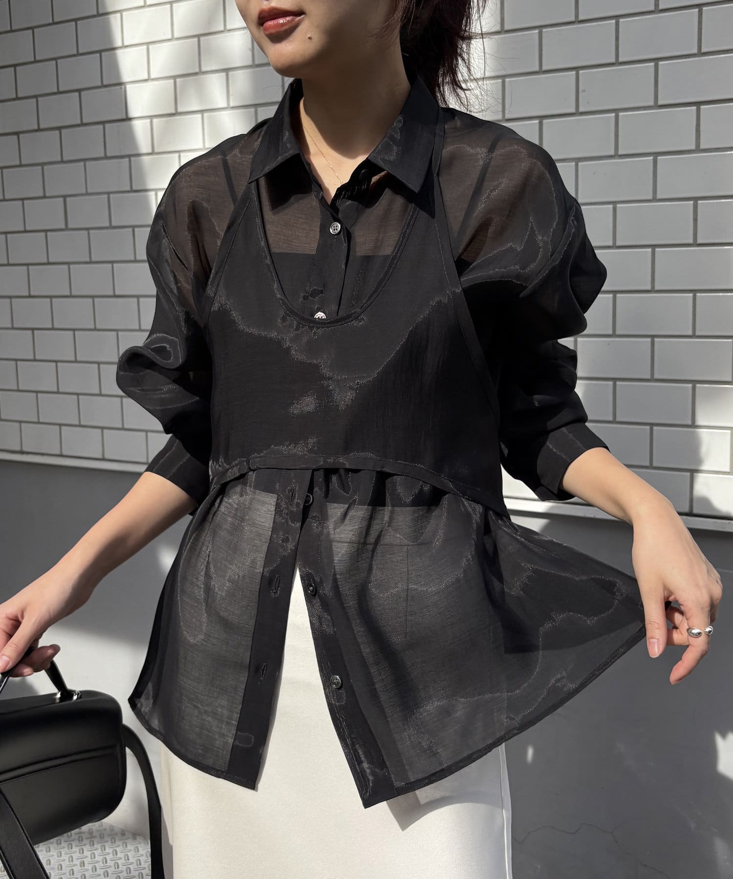 CAPRICIEUX LE'MAGE(カプリシュレマージュ) ビスチェSETシアーシャツ