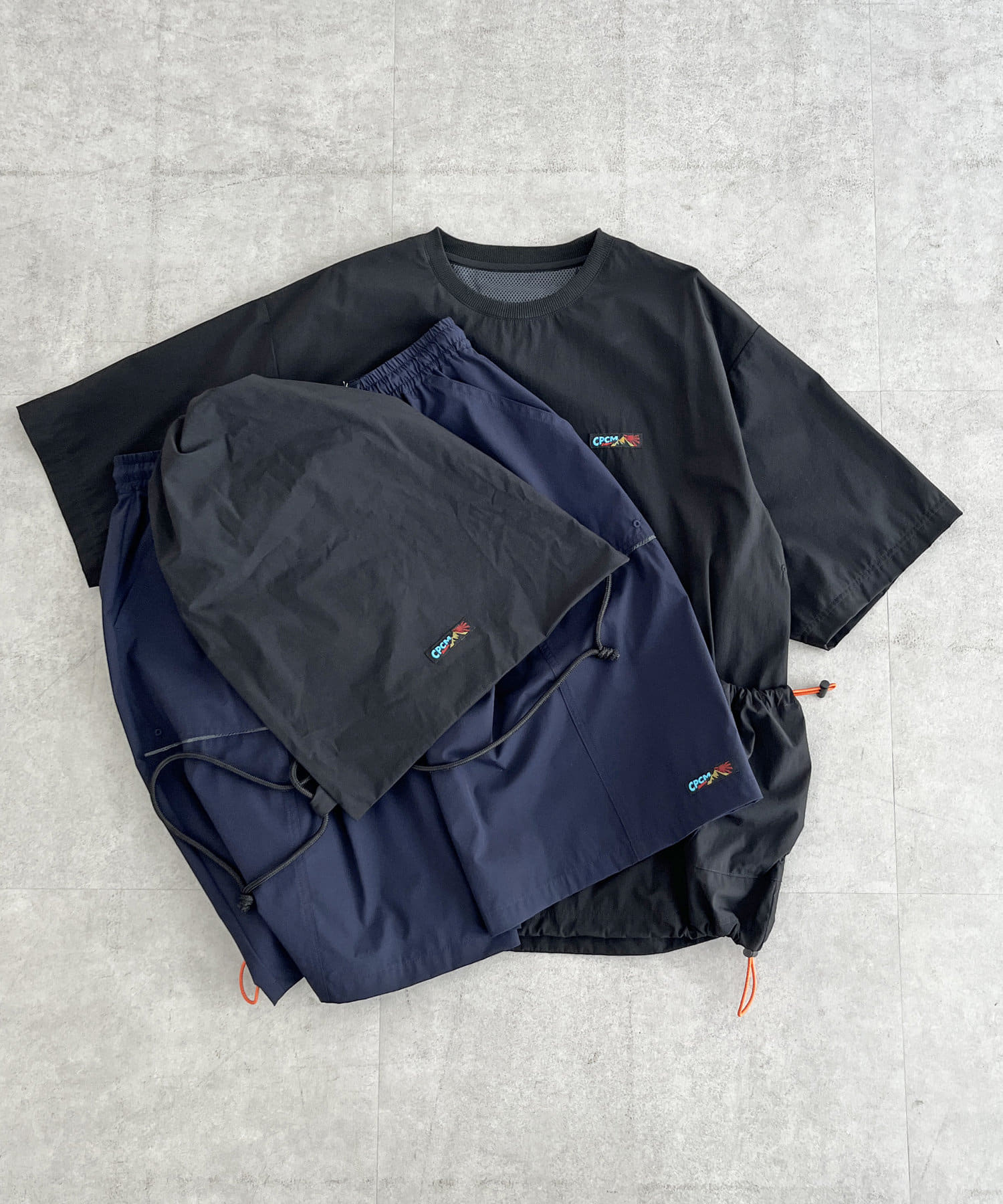 CPCM(シーピーシーエム) 【フェス3点セット】ストレッチナイロンセットアップ