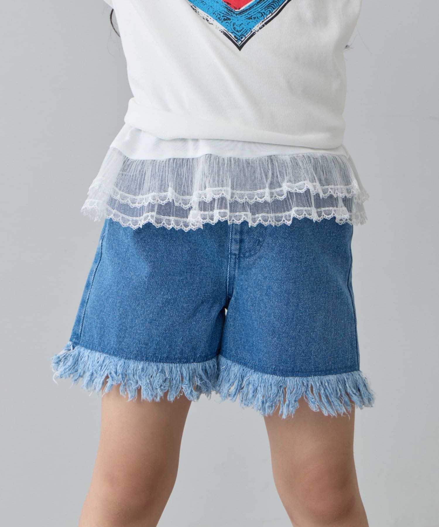 LOEWE★ポーライビサフリンジデニムショーツ Loewe Paula's Ibiza printed denim shorts Loewe