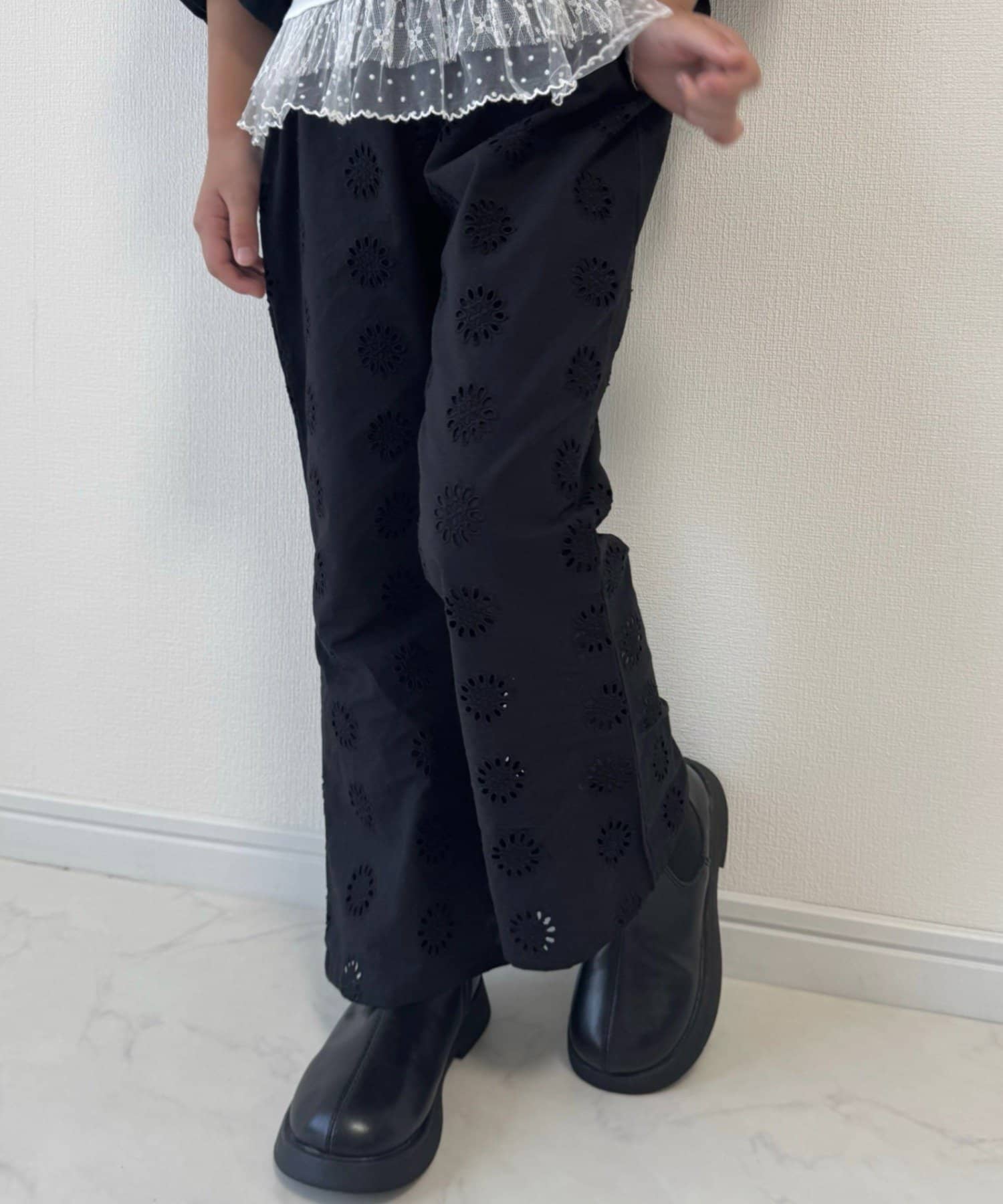 CIAOPANIC TYPY(チャオパニックティピー) 【KIDS】【India】カットワークレースフレアパンツ