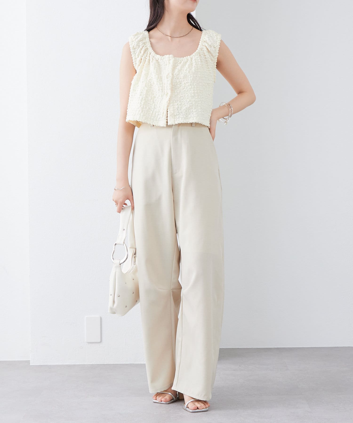 ミス　アシダ　シャーリングボレロ　新品未使用　ドレスをランクアップできるアイテム miss ashida - シャーリングボレロ / SHIRRING BOLERO | ONLINE