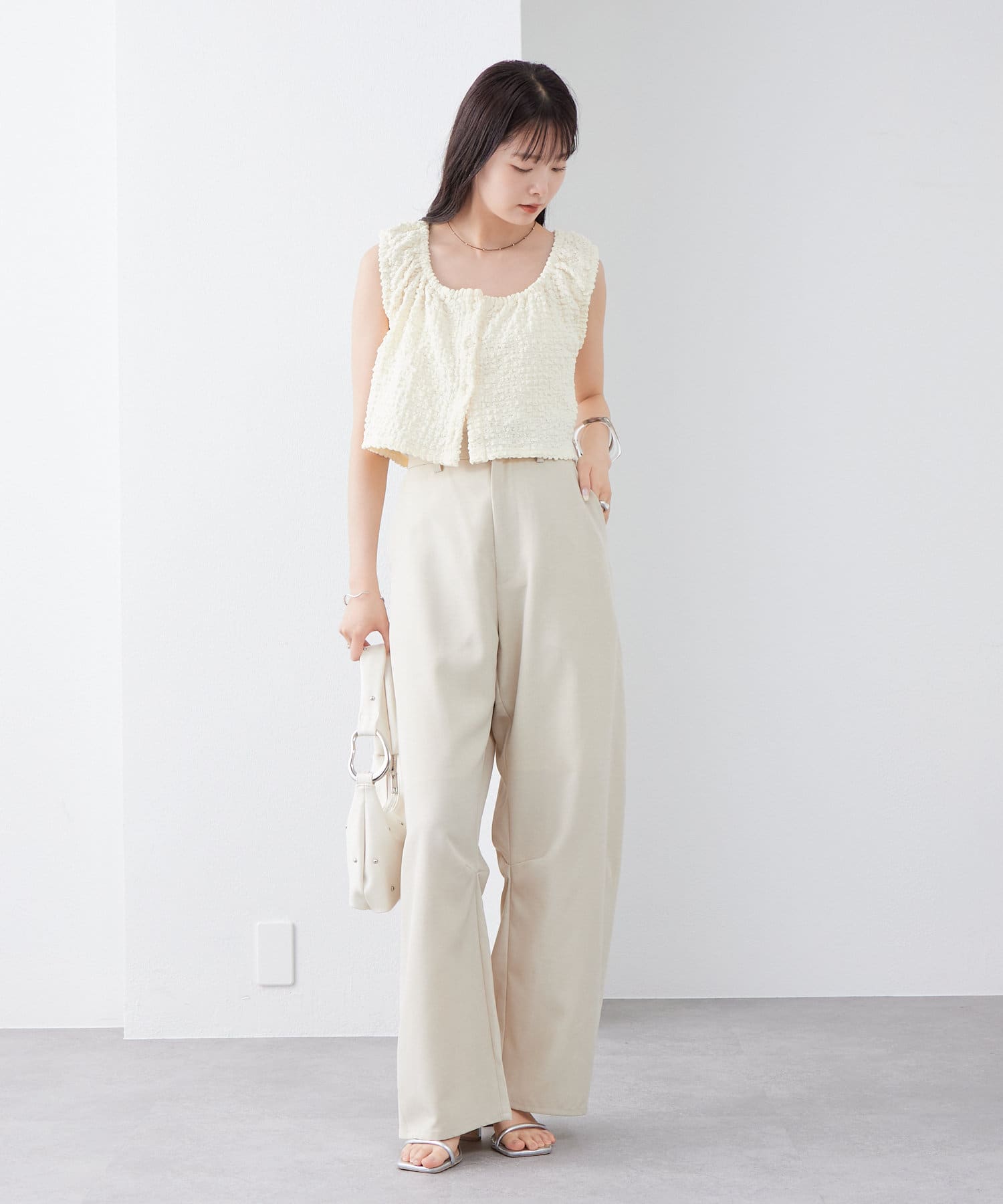 ミスアシダ！大人気シャーリングボレロ！女優着用 miss ashida - シャーリングボレロ / SHIRRING BOLERO | ONLINE
