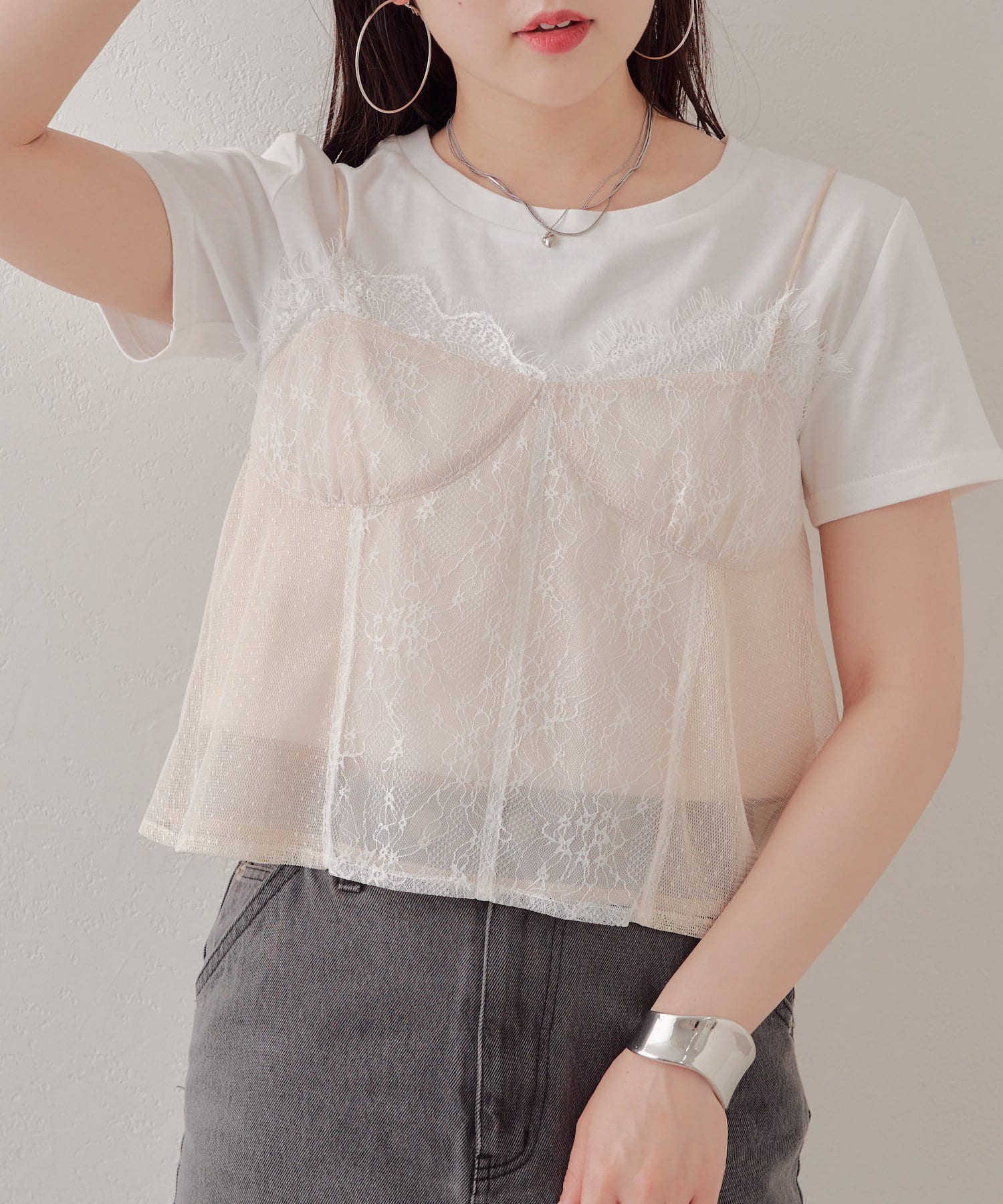 OUTLET(アウトレット) 【Chico】コルセットキャミ+インナーセットT