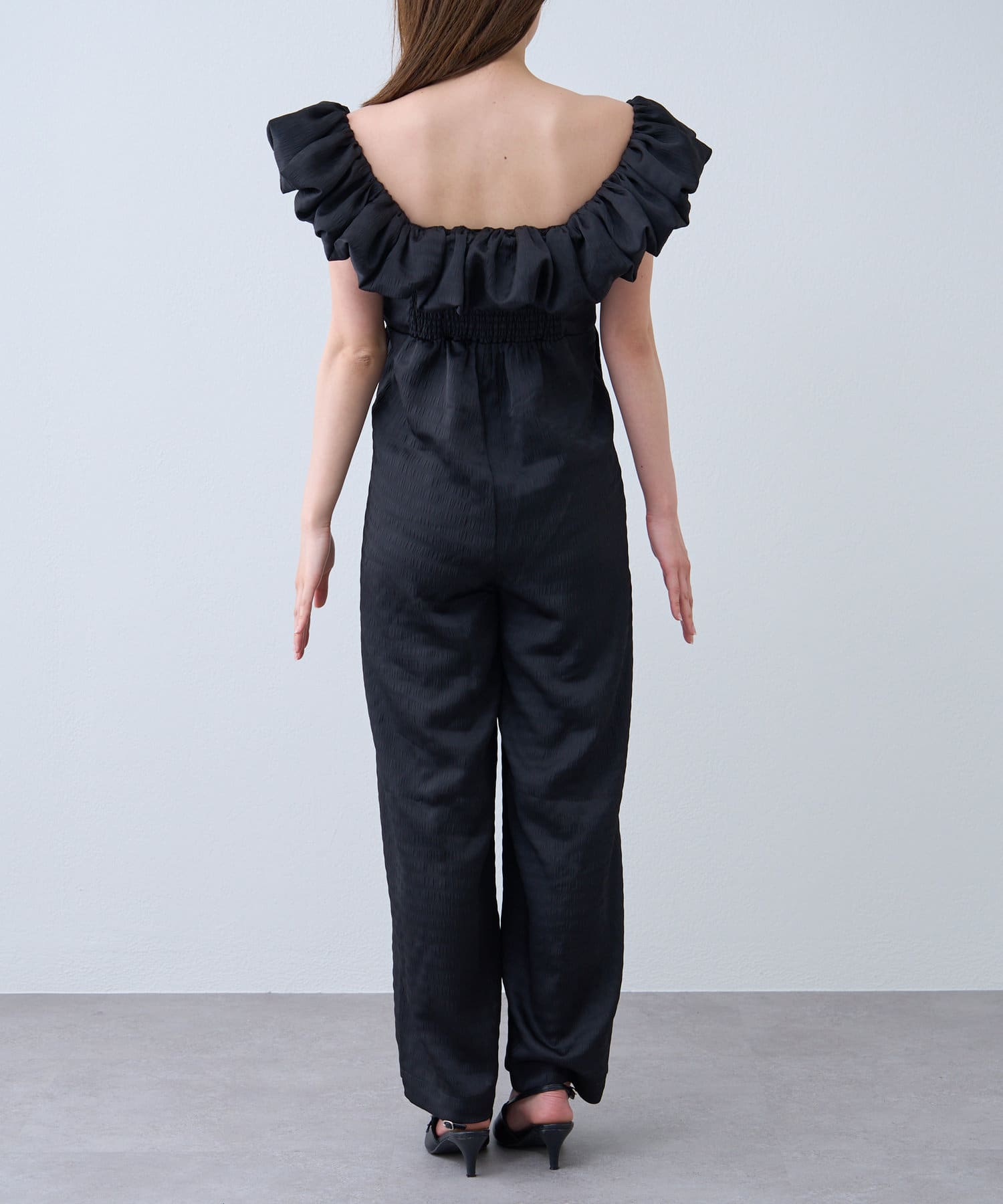 OUTLET(アウトレット) 【Chico】2wayボリュームフリルオフショルコンビネゾン